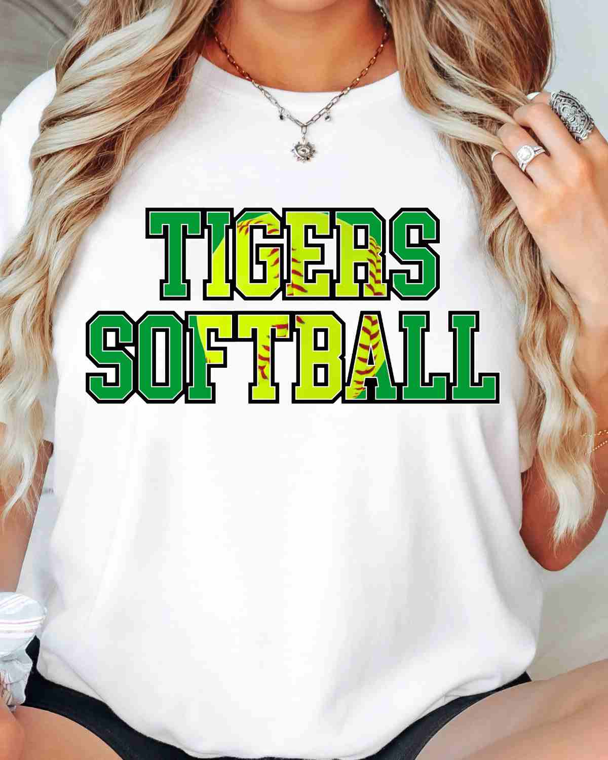 Tigers Softball Words DTF Transfer