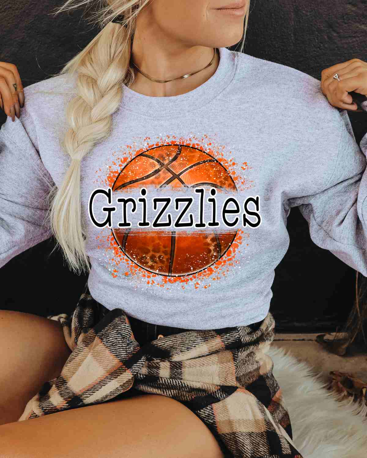 Grizzlies Basketball Leopard Splatter DTF Transfer