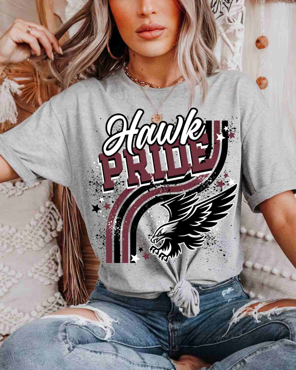Hawk Pride Wavy Stripes DTF Transfer