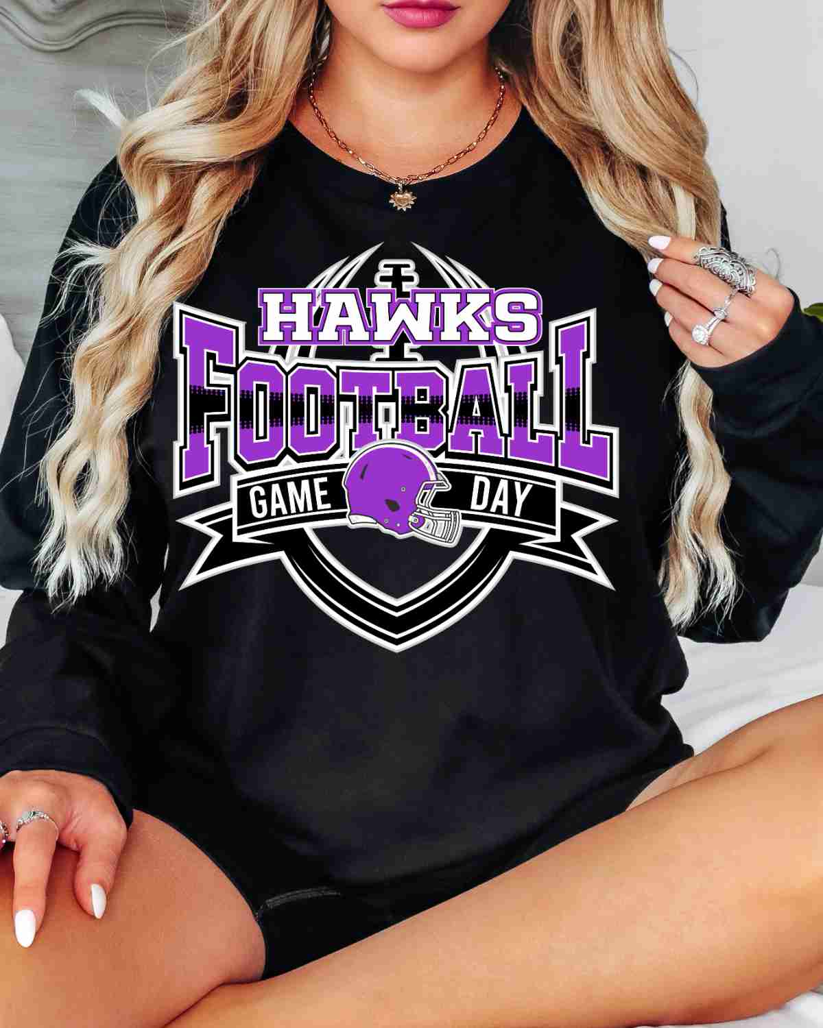 Hawks Football Game Day Banner DTF Transfer