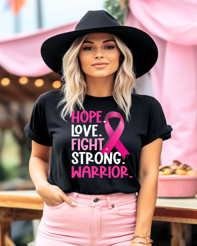Hope Love Fight Strong Warrior DTF Transfer