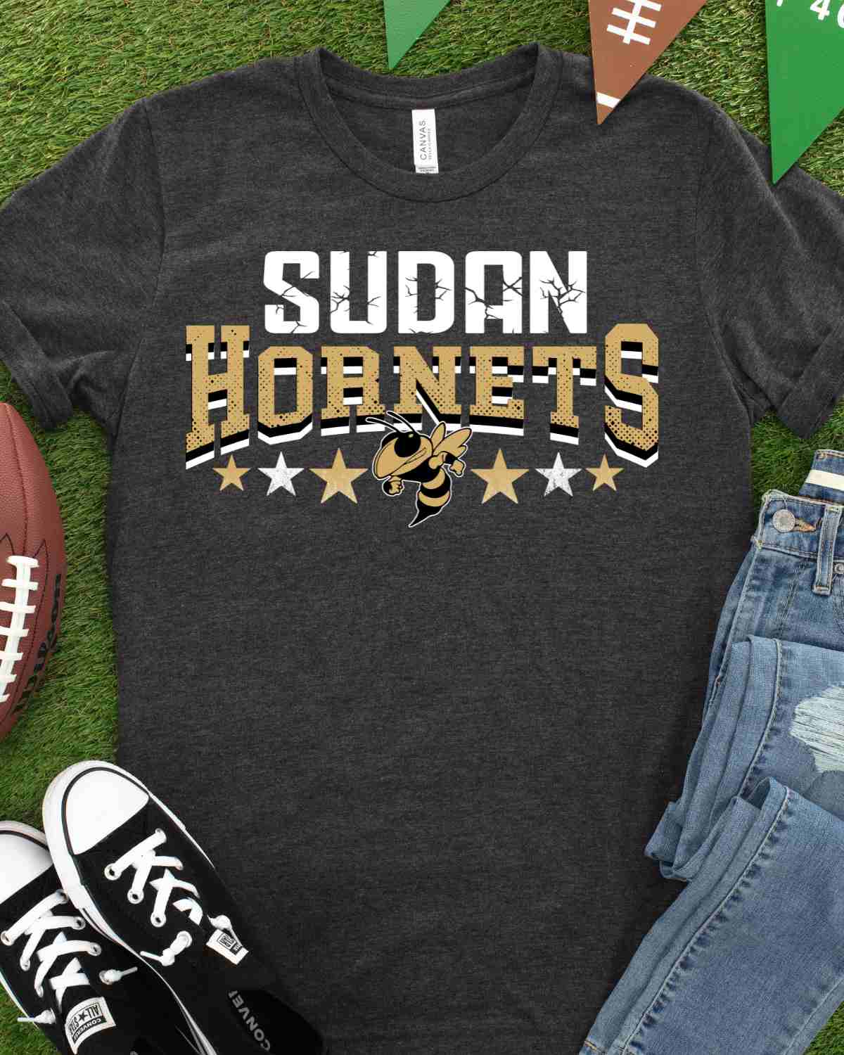 Sudan Hornets Mascot Stars DTF Transfer