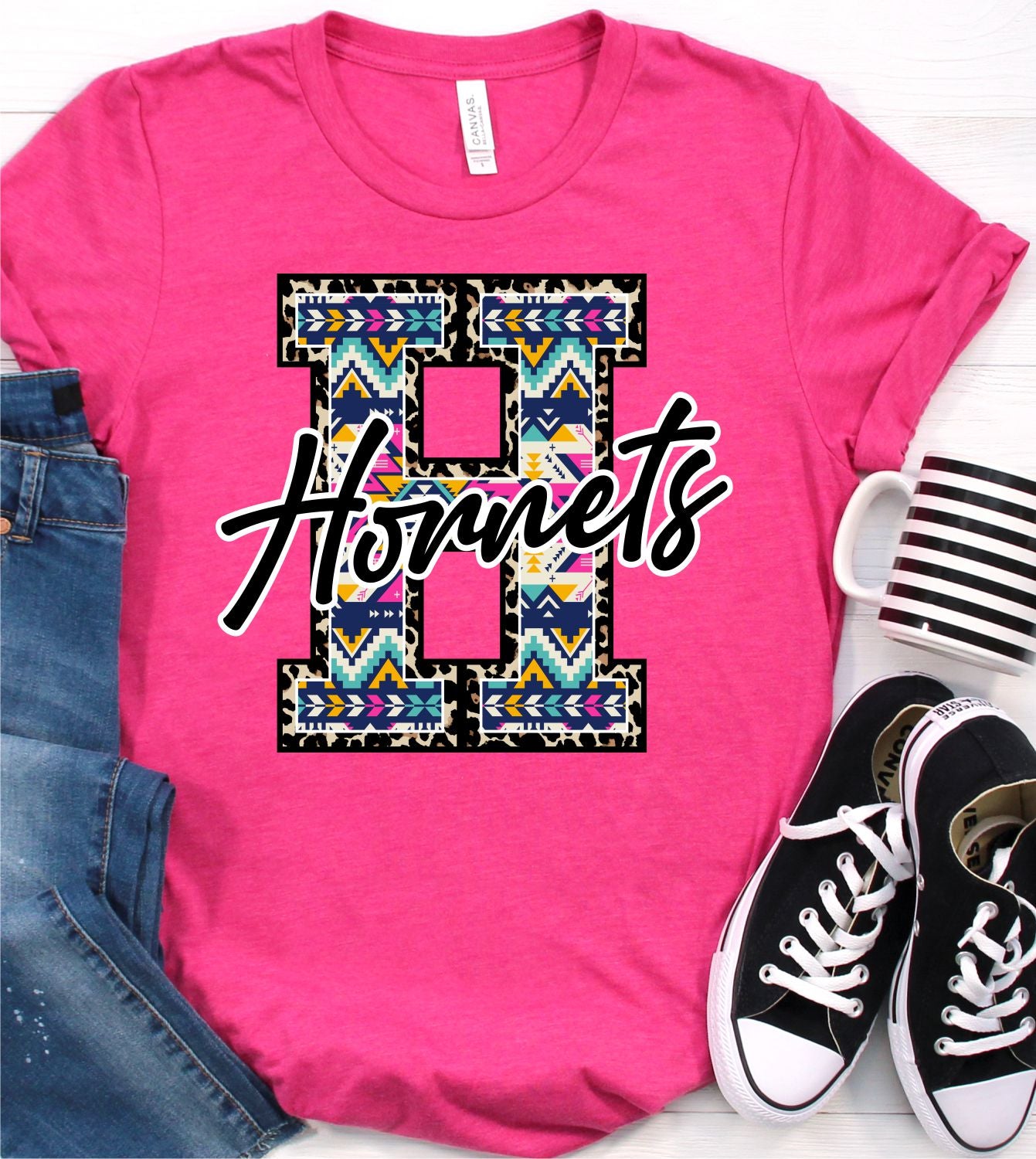 Hornets Aztec Letter DTF Transfer