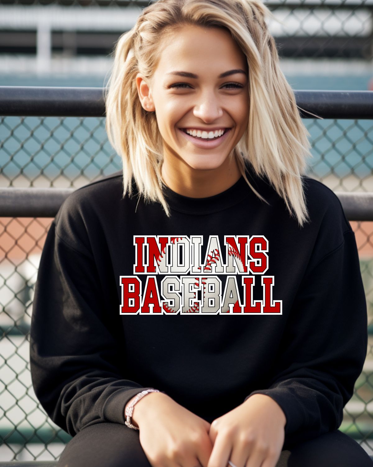 Indians Baseball Words DTF Transfer