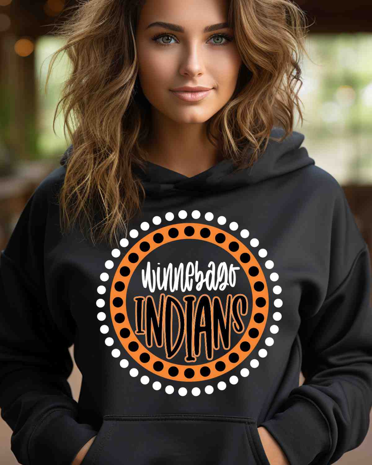 Winnebago Indians Spirit Circle Dot DTF Transfer