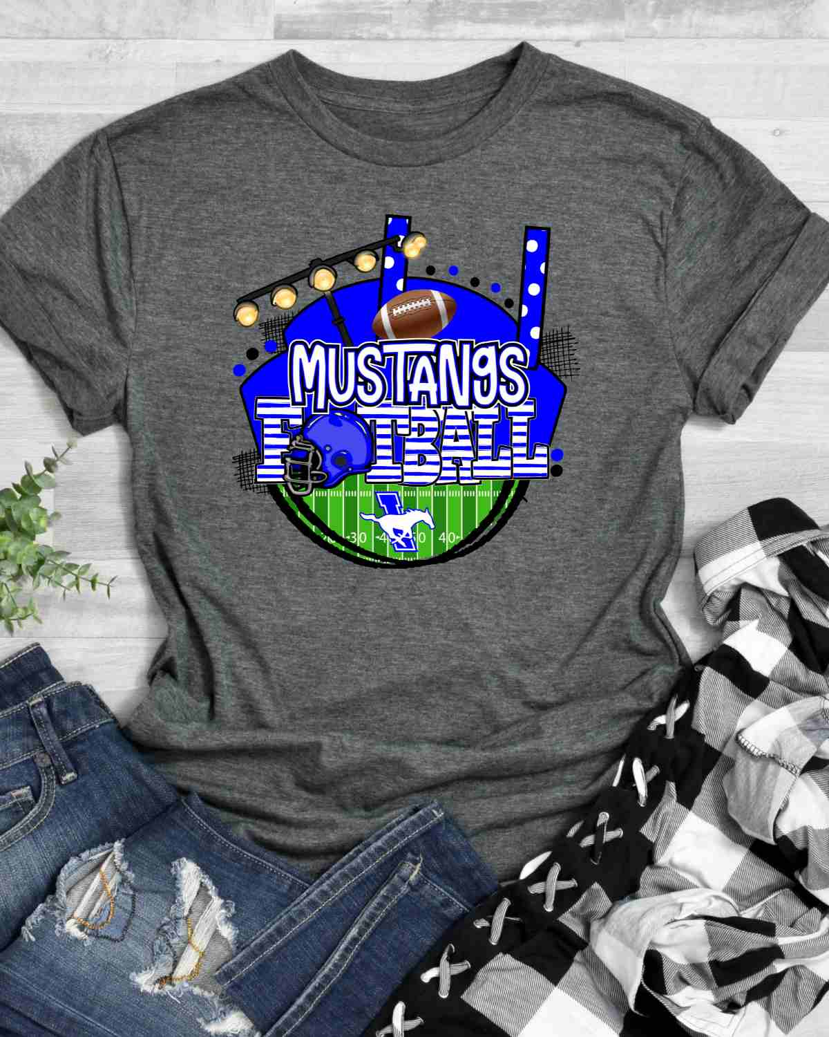 Ingleside Mustangs Football Stadium Circle DTF Transfer