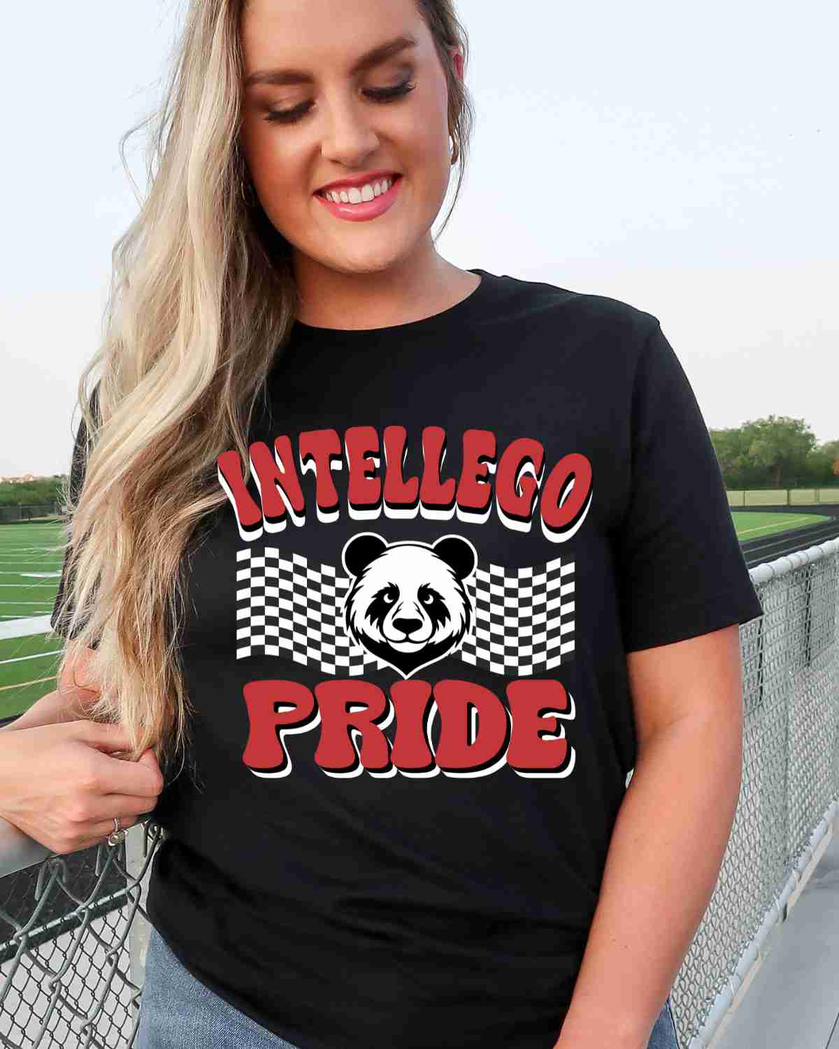 Intellego Pandas Checkered Banner DTF Transfer