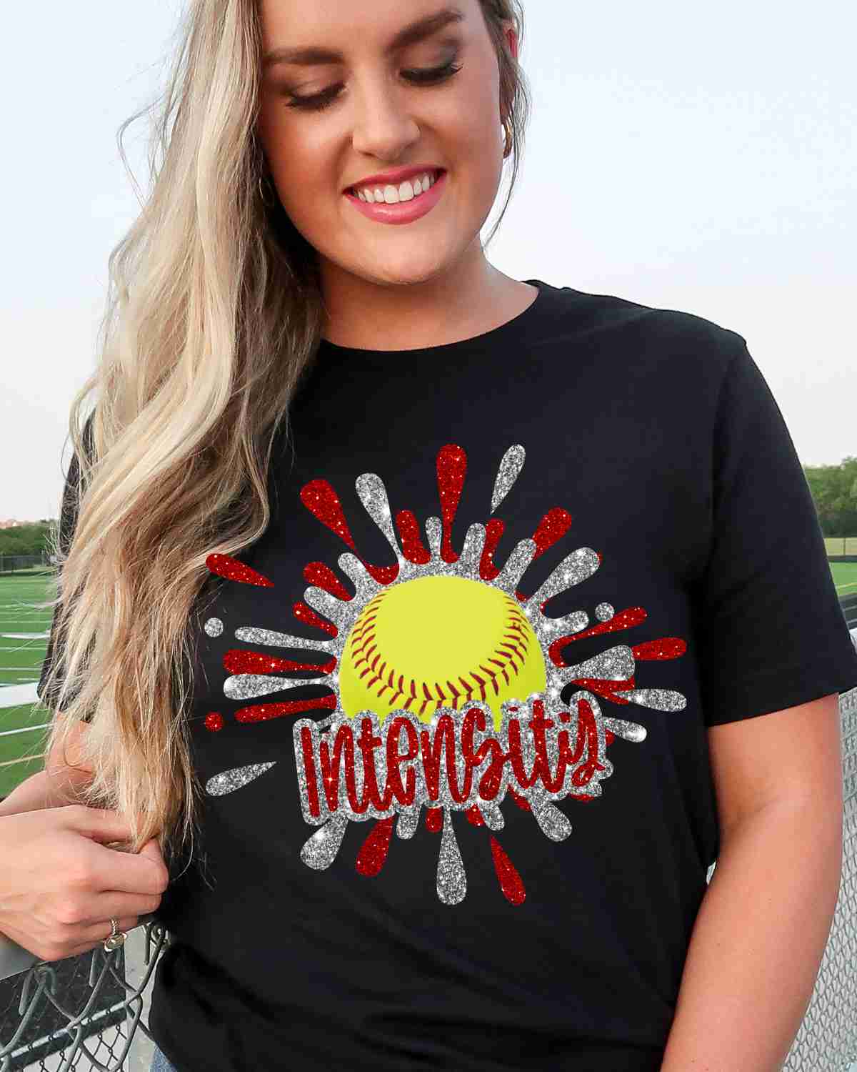Intensity Softball Splatter DTF Transfer