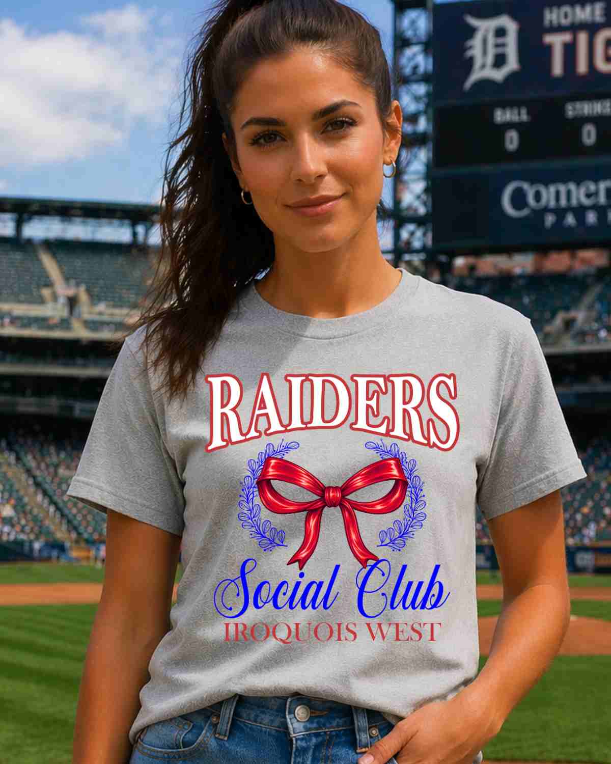 Iroquois West Raiders Social Club Bow DTF Transfer - Rustic Grace Heat Transfer Company