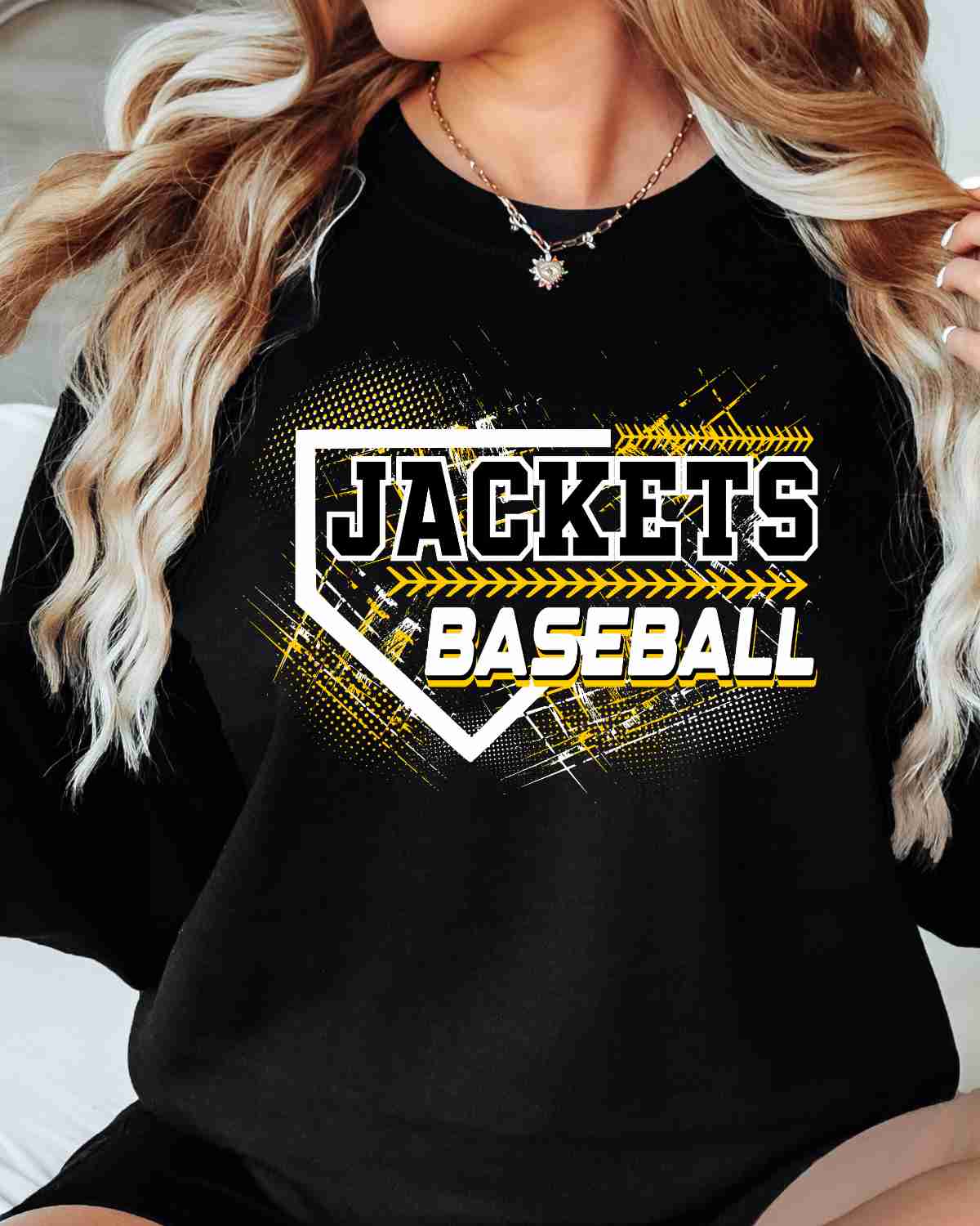 Jackets Baseball Home Plate Grunge DTF Transfer