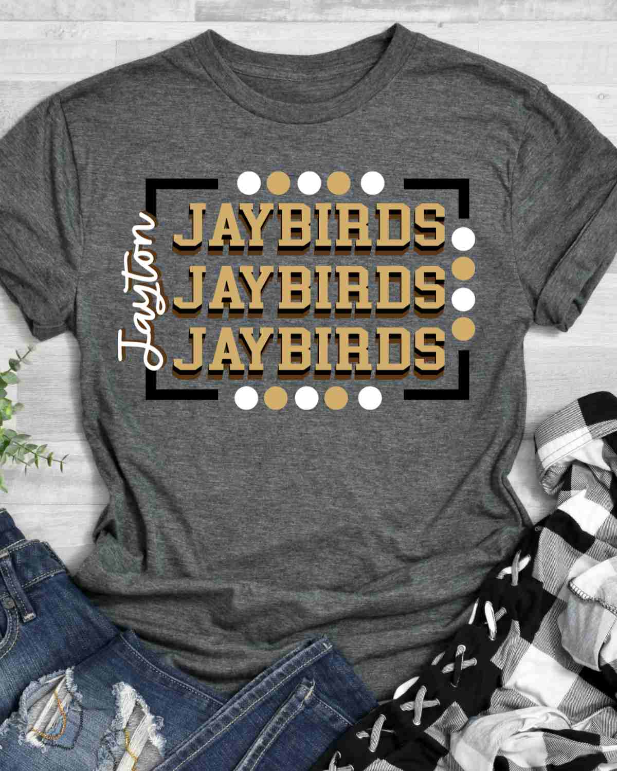 Jayton Jaybirds Rectangle with Dots DTF Transfer