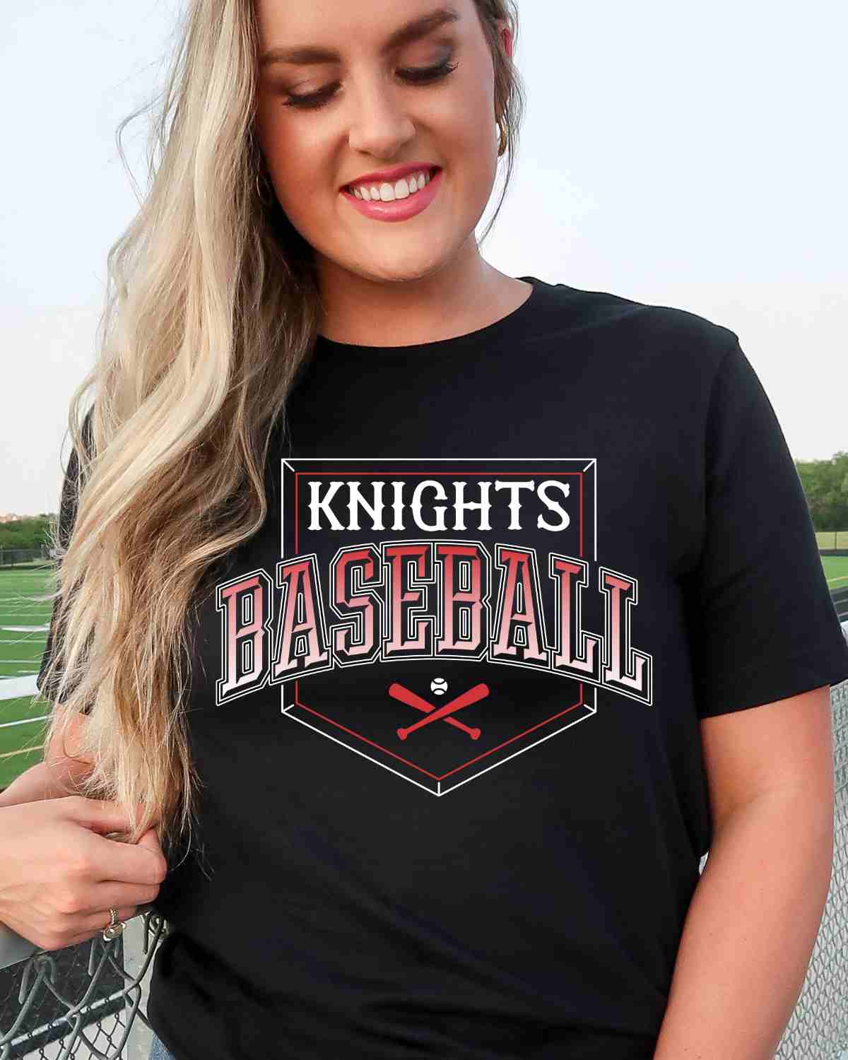 Knights Baseball Home Plate DTF Transfer