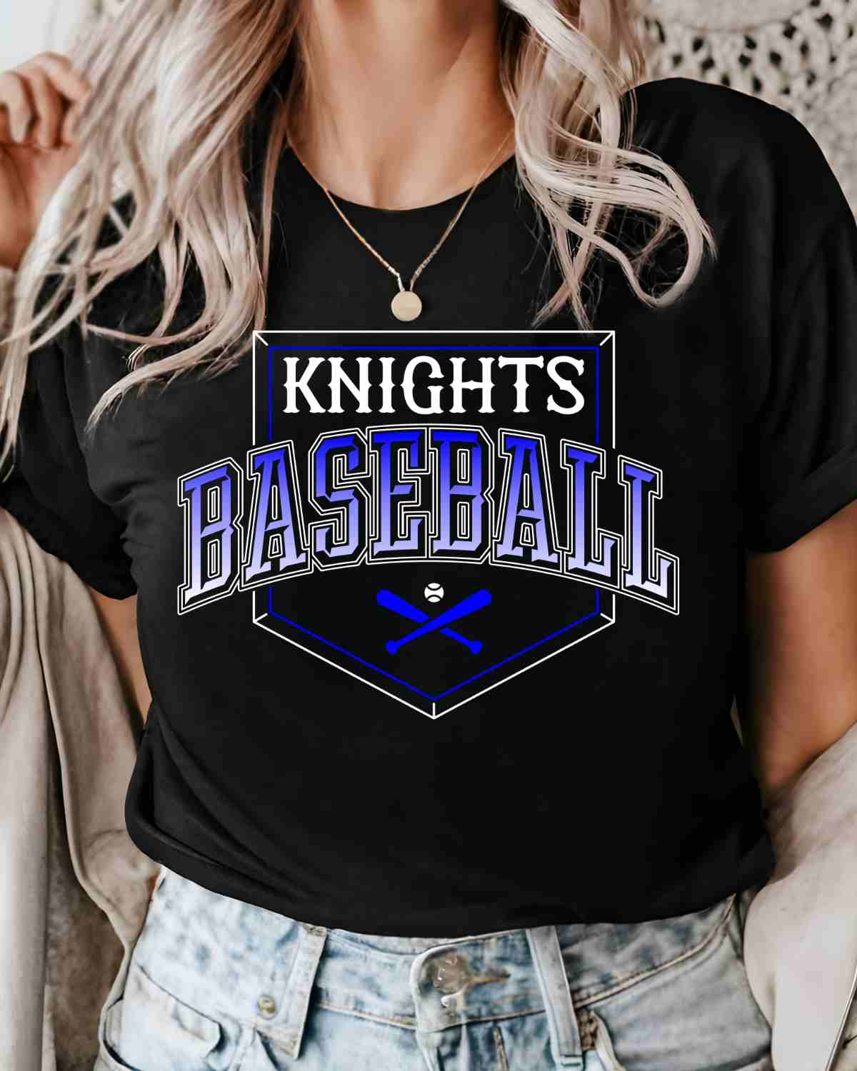 Knights Baseball Home Plate DTF Transfer