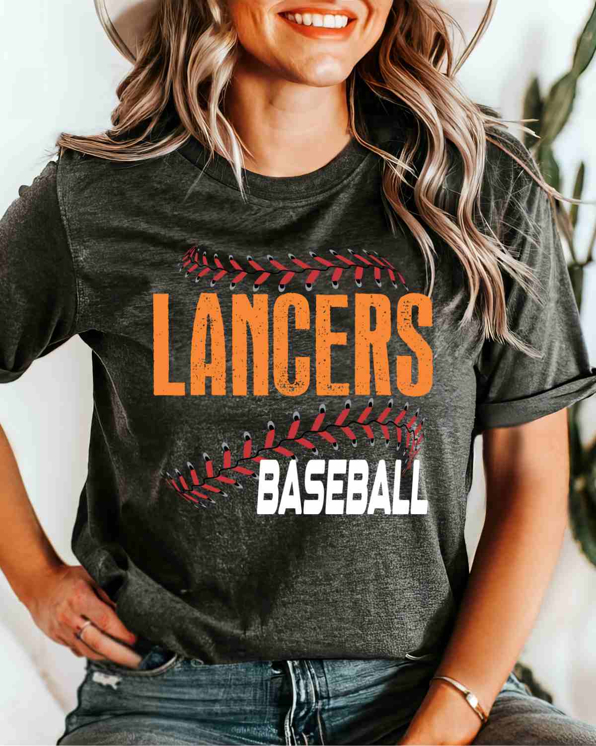 Lancers Baseball Laces DTF Transfer - Rustic Grace Heat Transfer Company