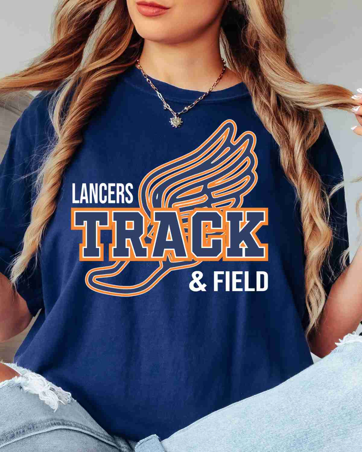 Lancers Track & Field Winged Shoe DTF Transfer