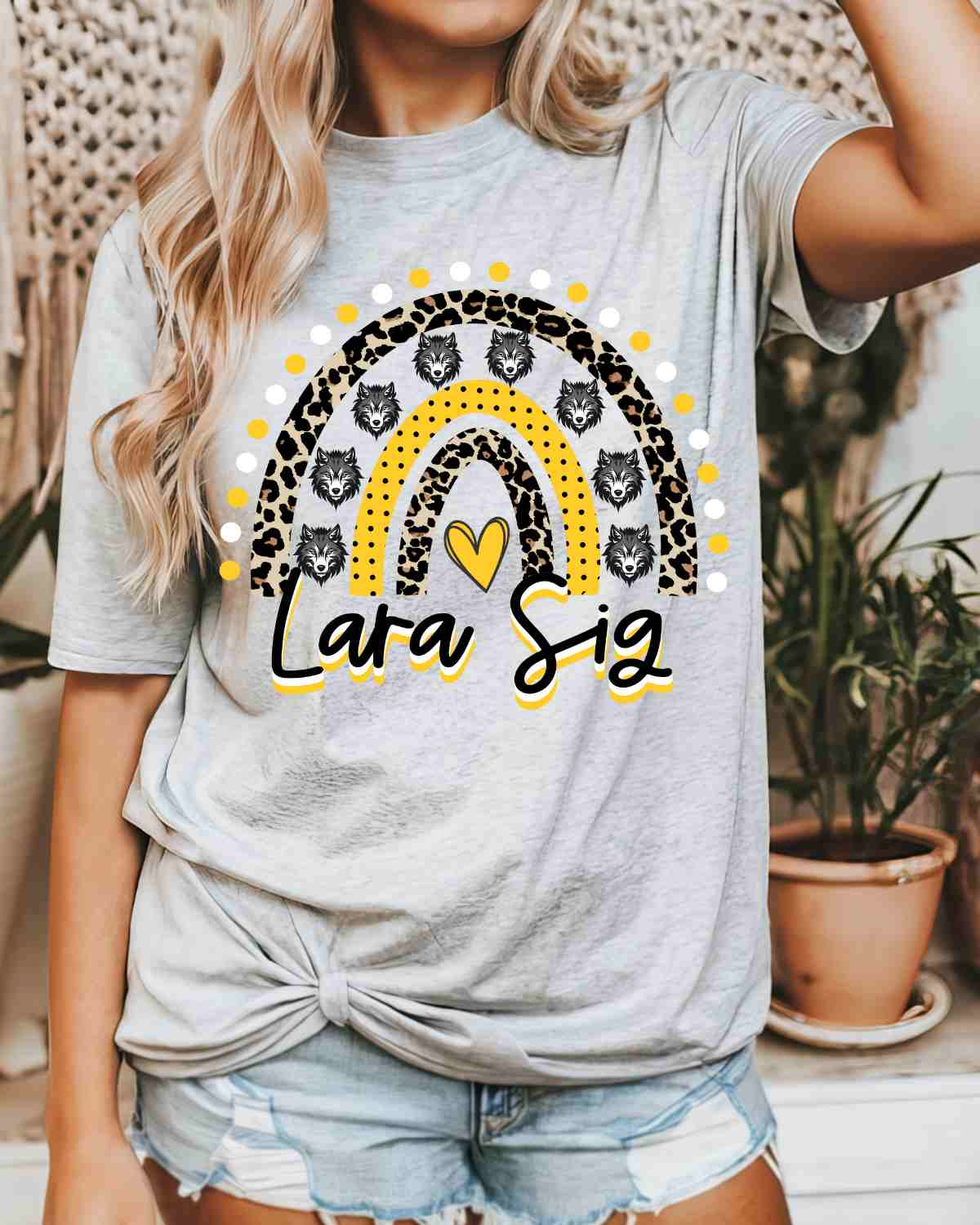 Lara Sig Wolves Rainbow DTF Transfer