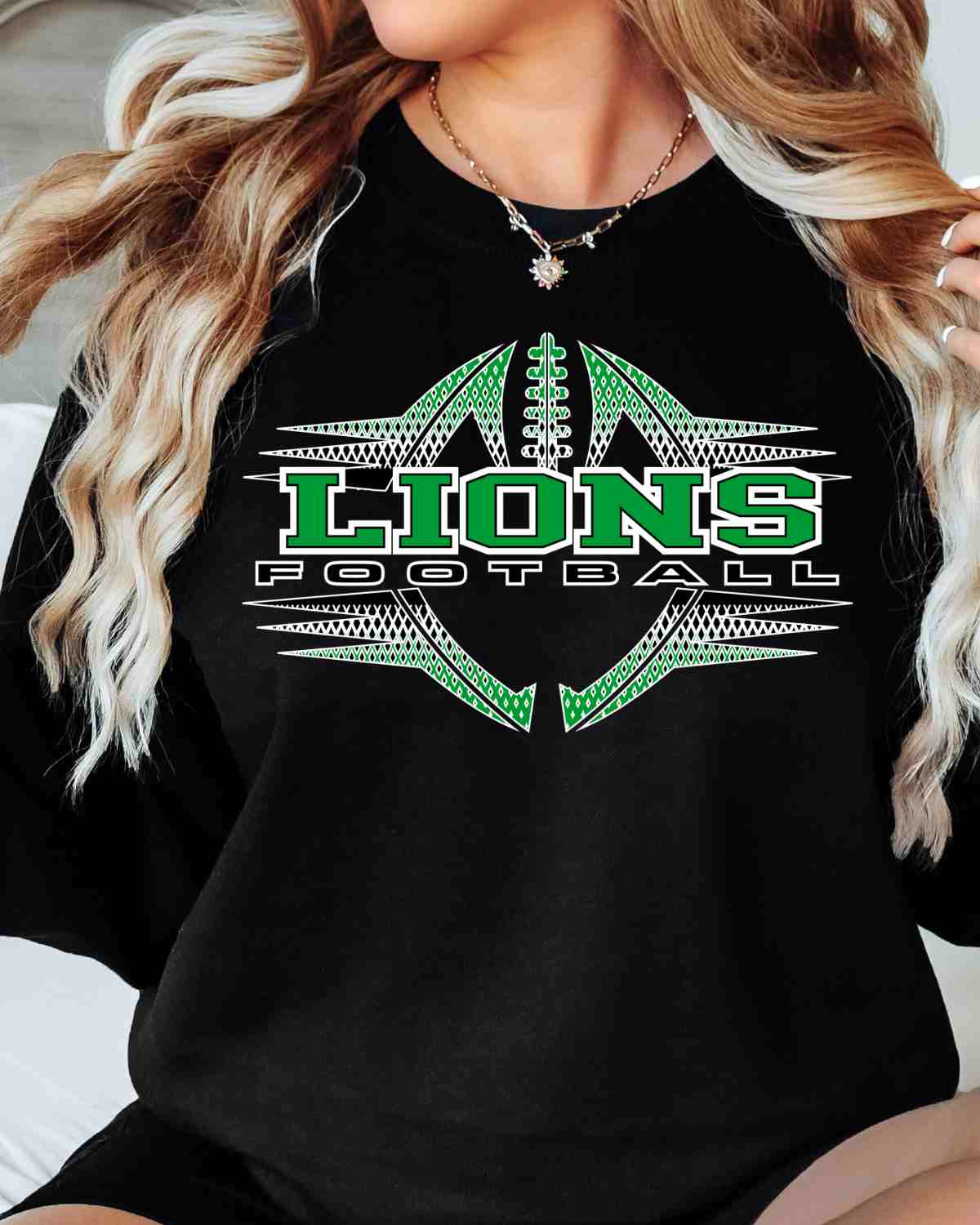 Lions Football Halftone DTF Transfer