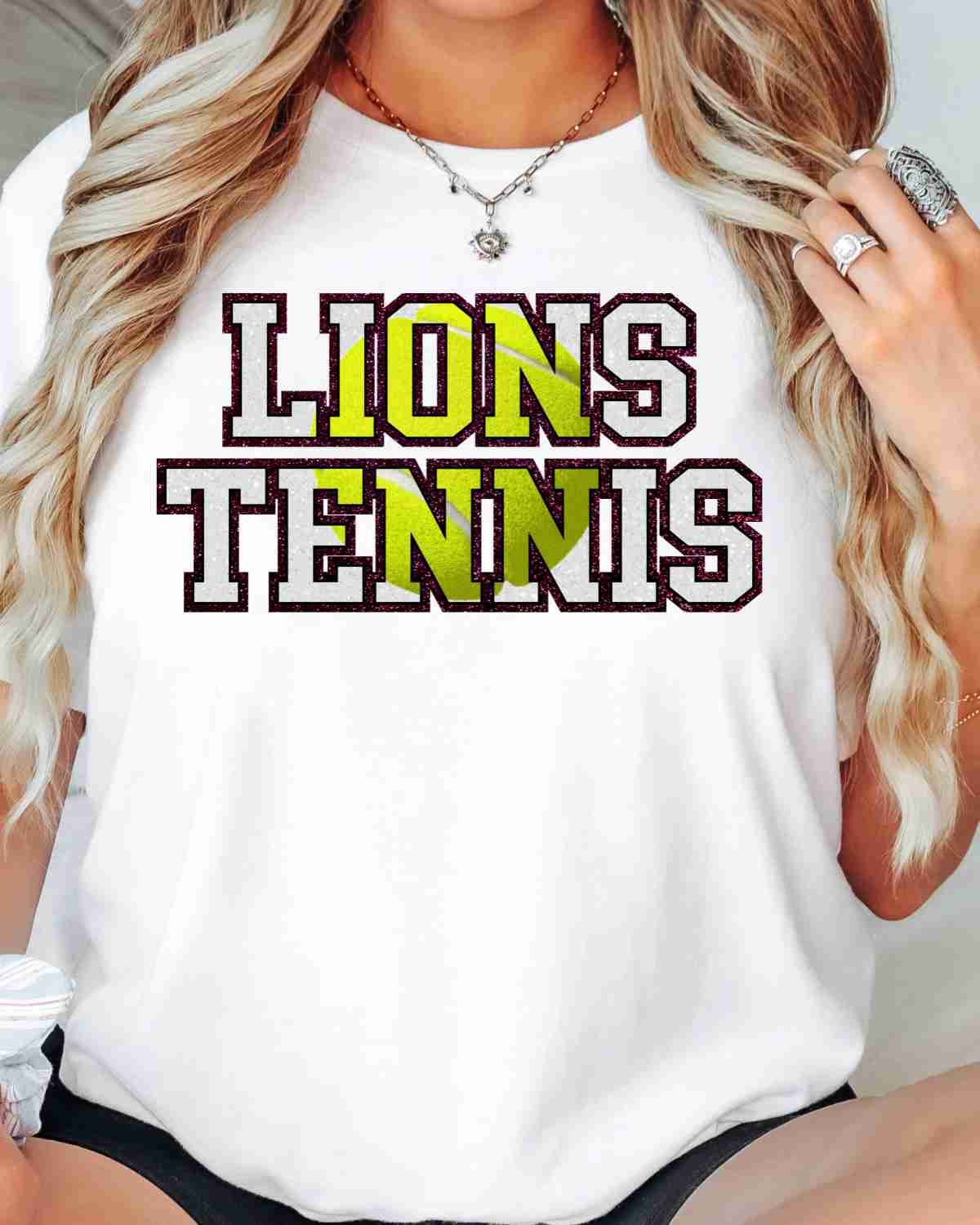 Lions Tennis Words DTF Transfer