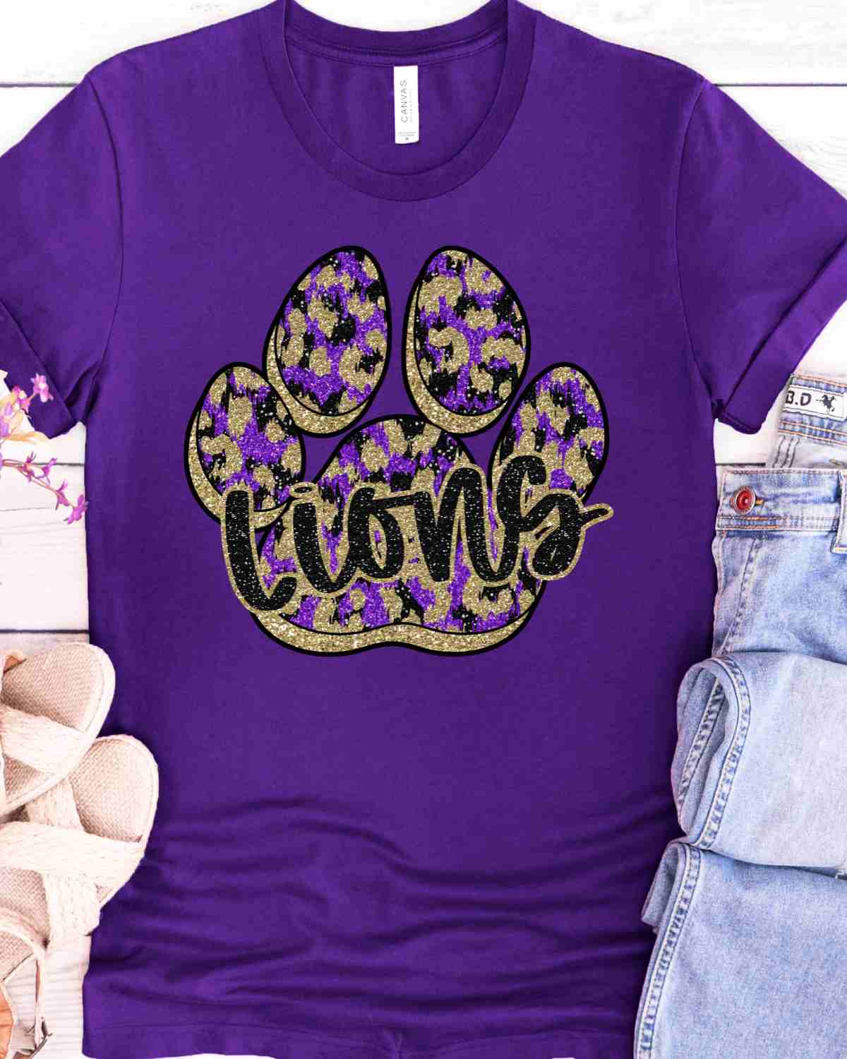 Lions Leopard Paw Print DTF Transfer