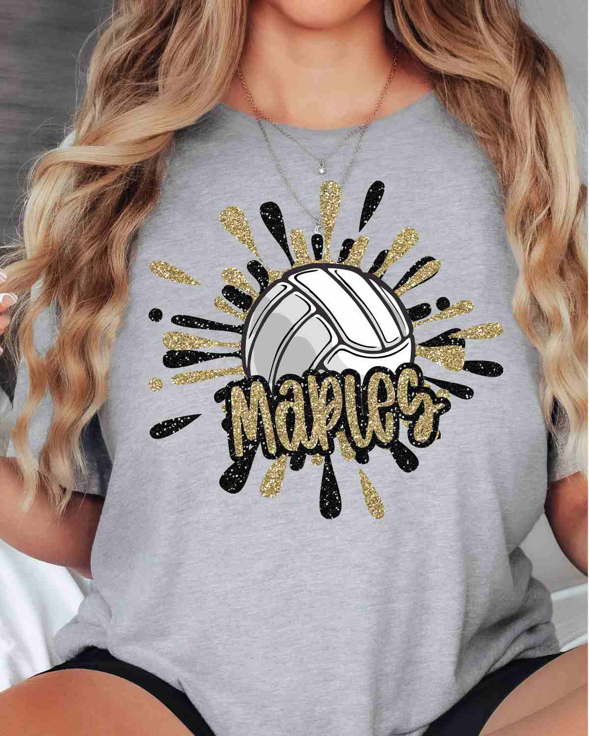 Maples Volleyball Splatter DTF Transfer