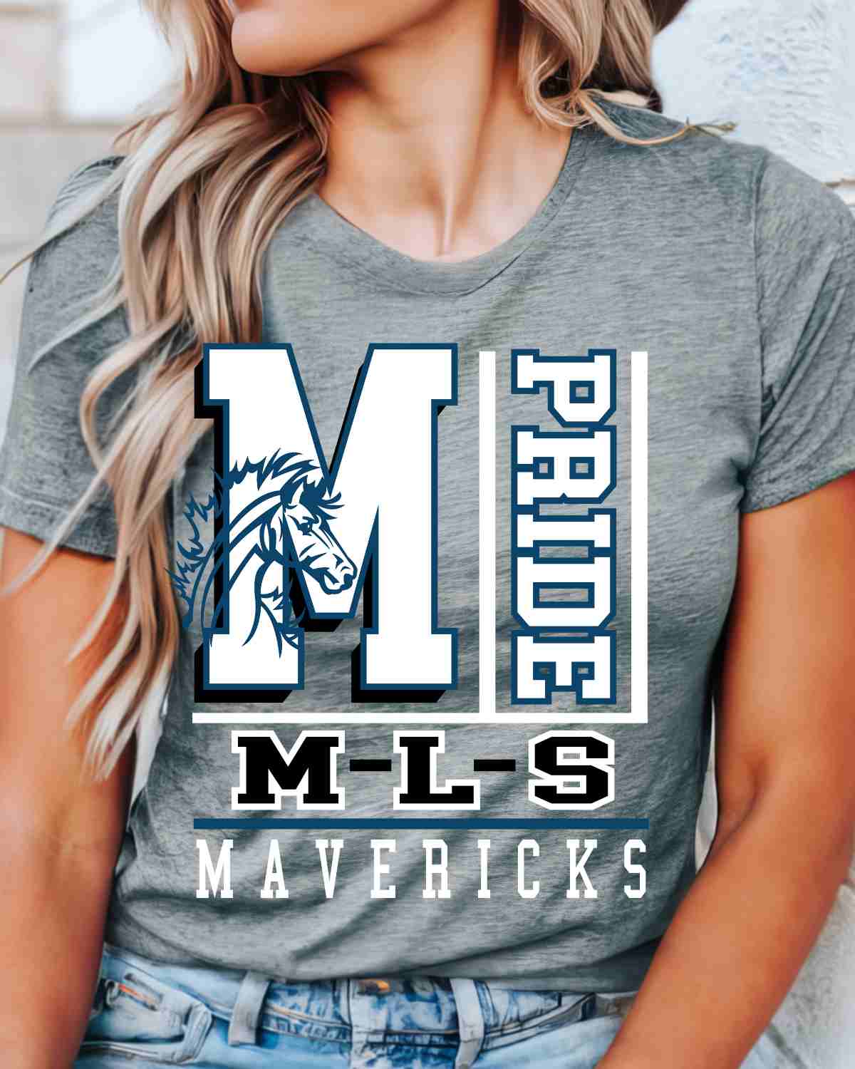 M-L-S Mavericks Pride Block DTF Transfer