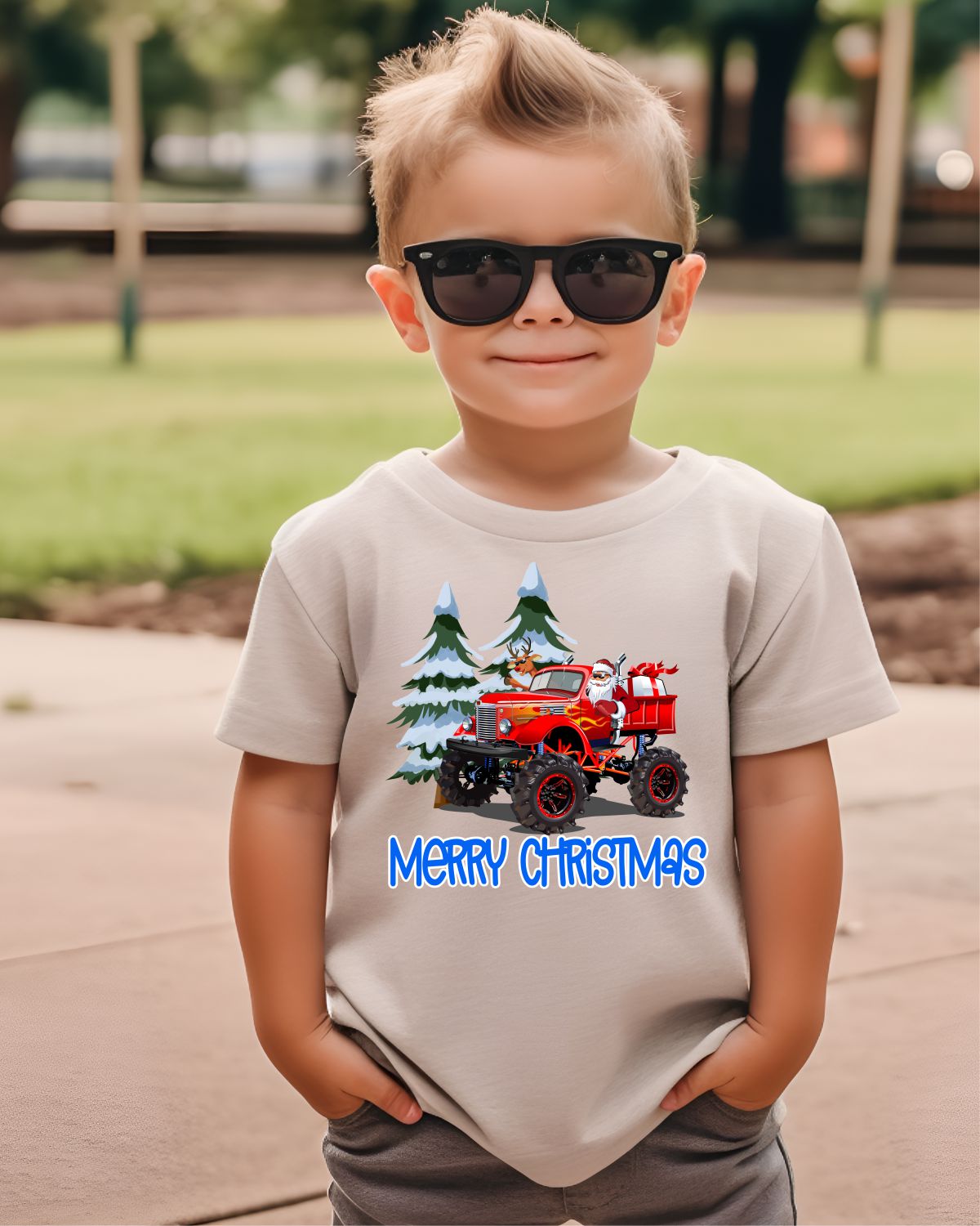 Monster Truck Christmas DTFF Transfer