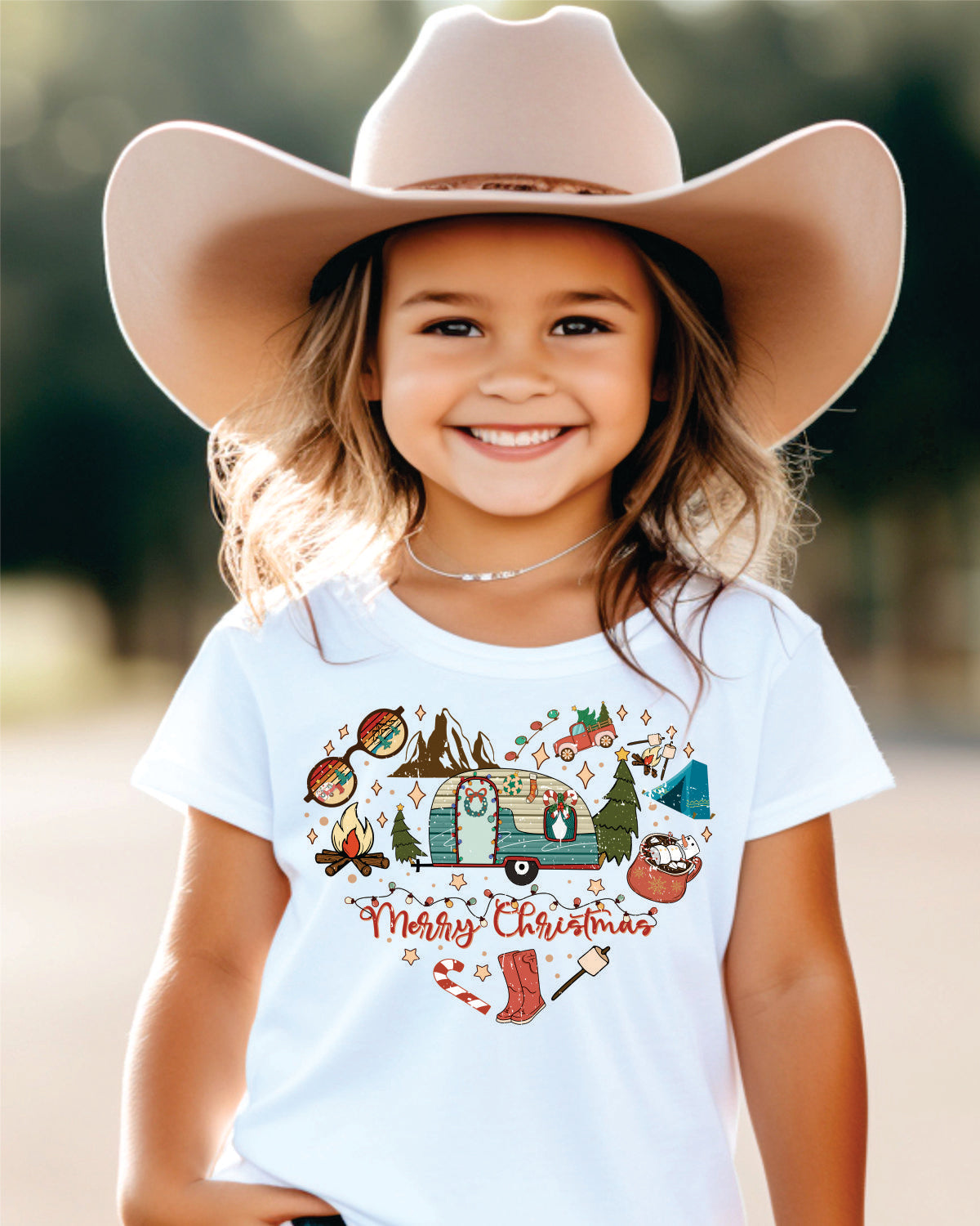 Merry Christmas Camper Heart DTF Transfer