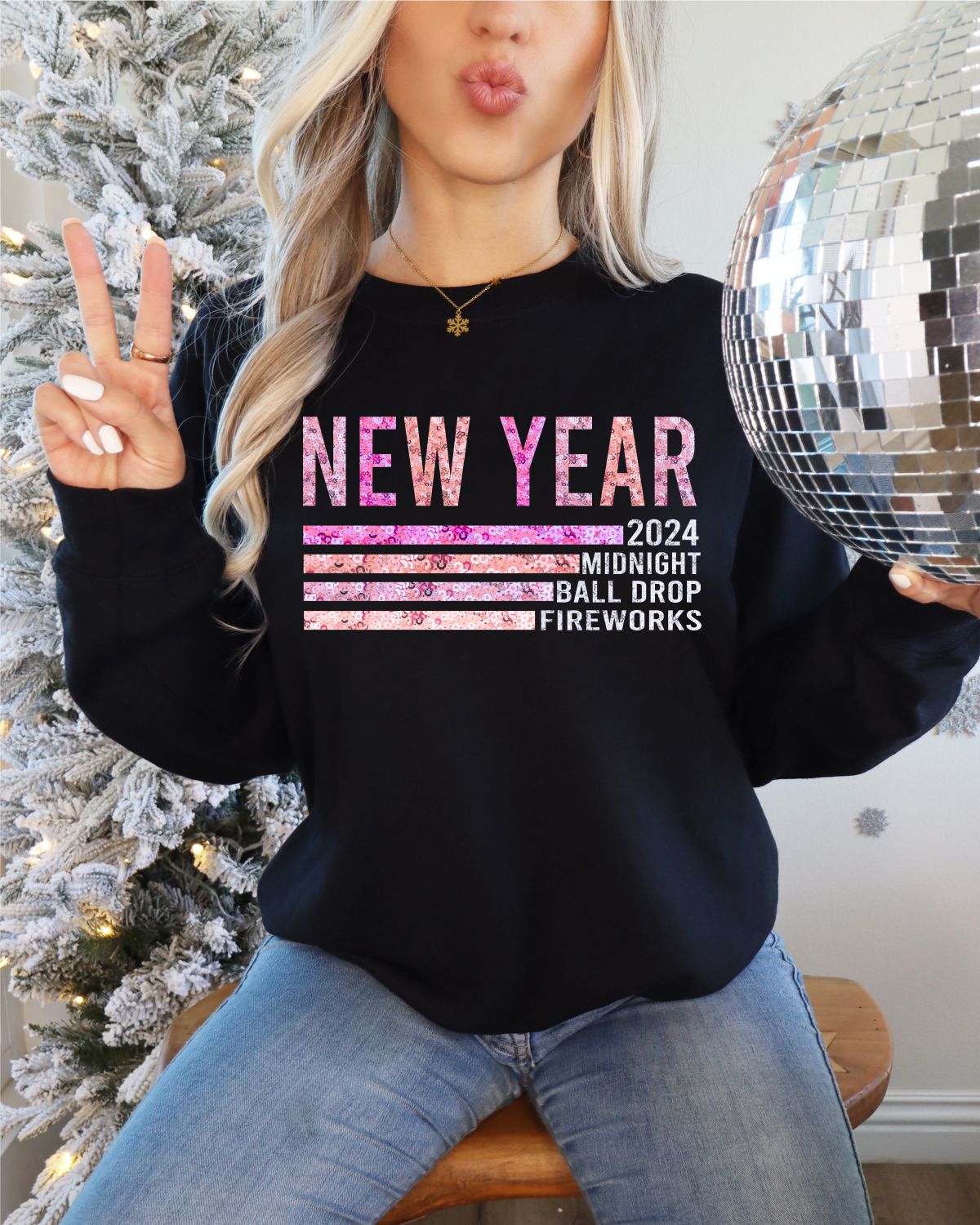 New Year with Stripes DTF Transfer