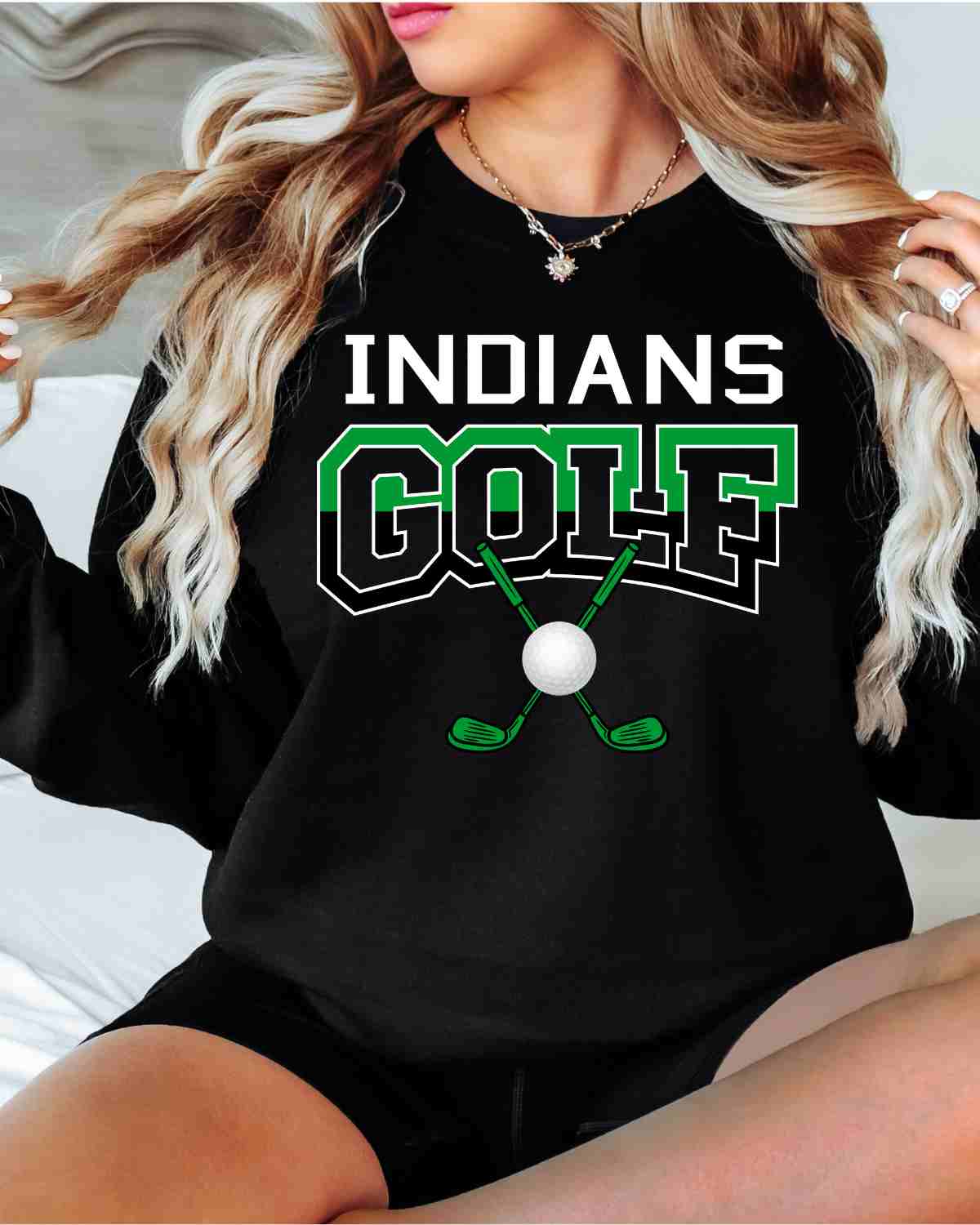 Indians Golf Crossed Clubs DTF Transfer