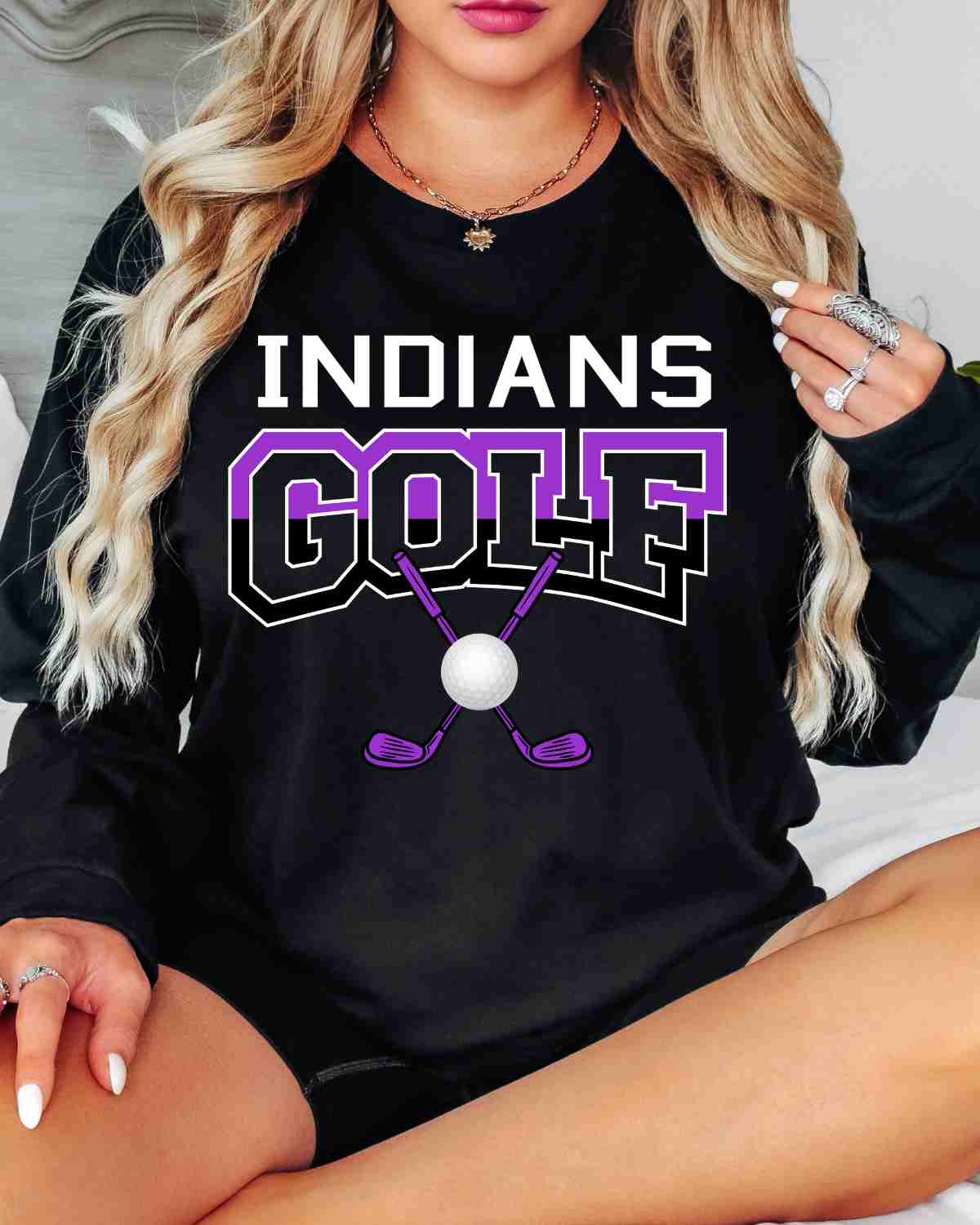 Indians Golf Crossed Clubs DTF Transfer