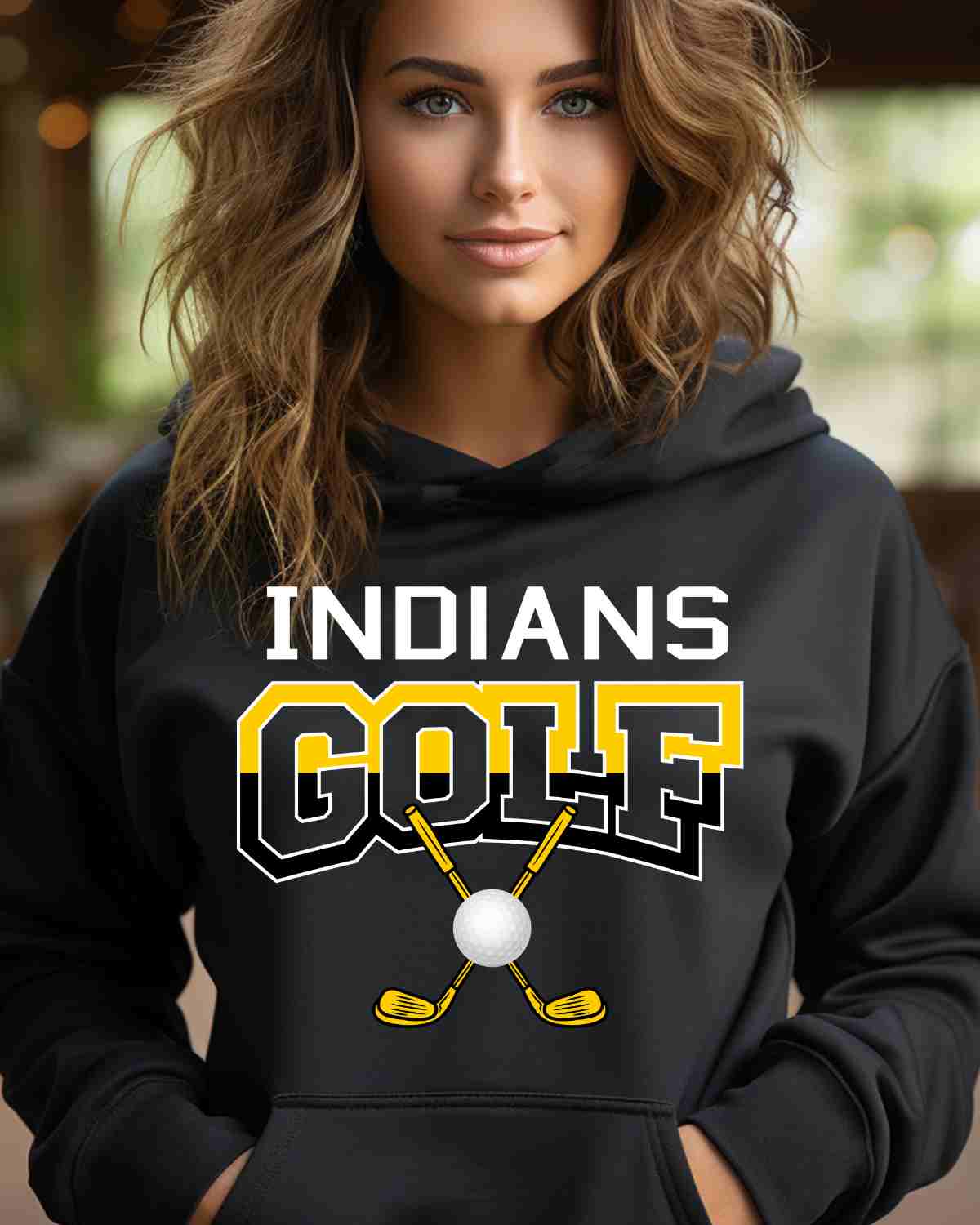 Indians Golf Crossed Clubs DTF Transfer