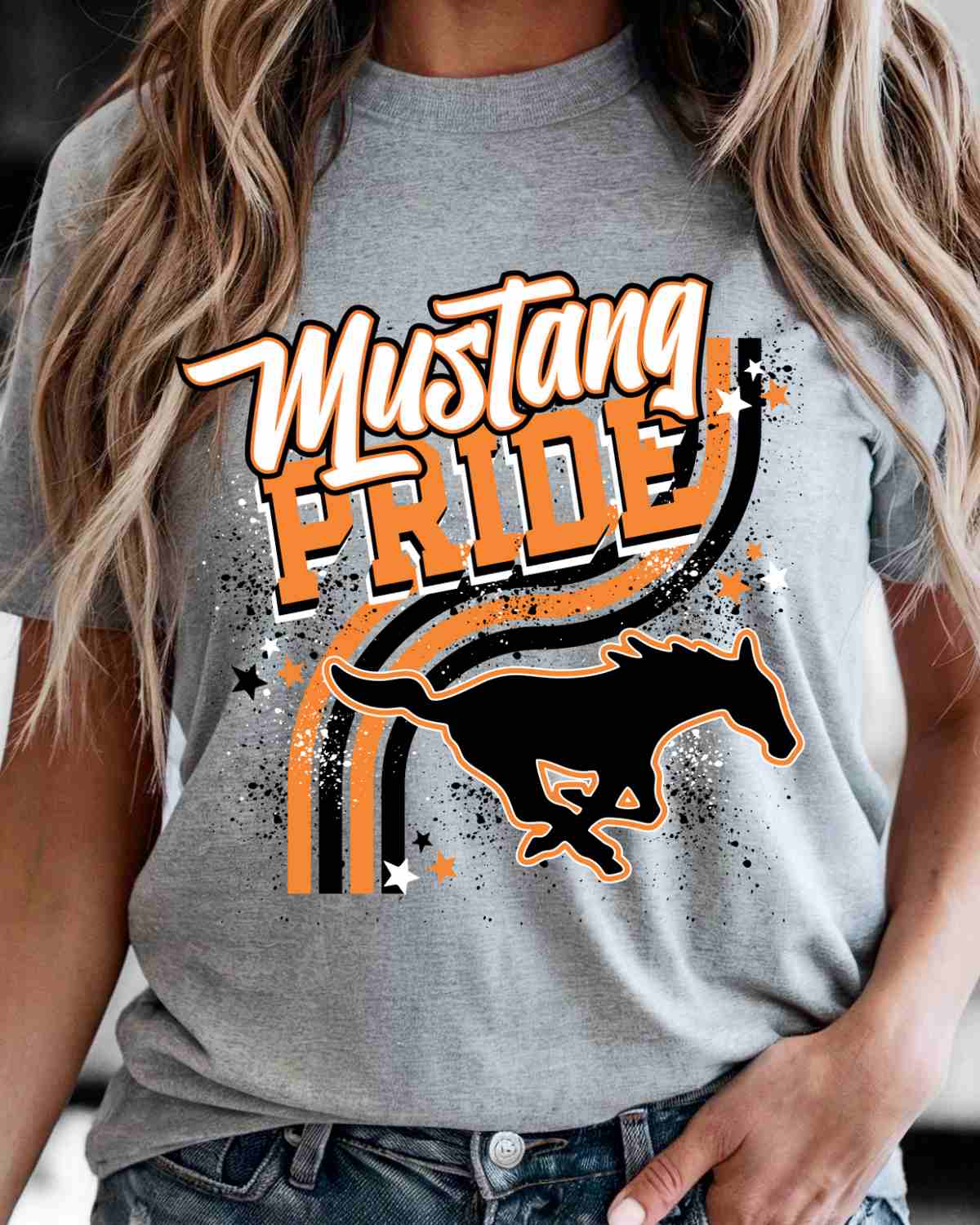 Mustang Pride Wavy Stripes DTF Transfer