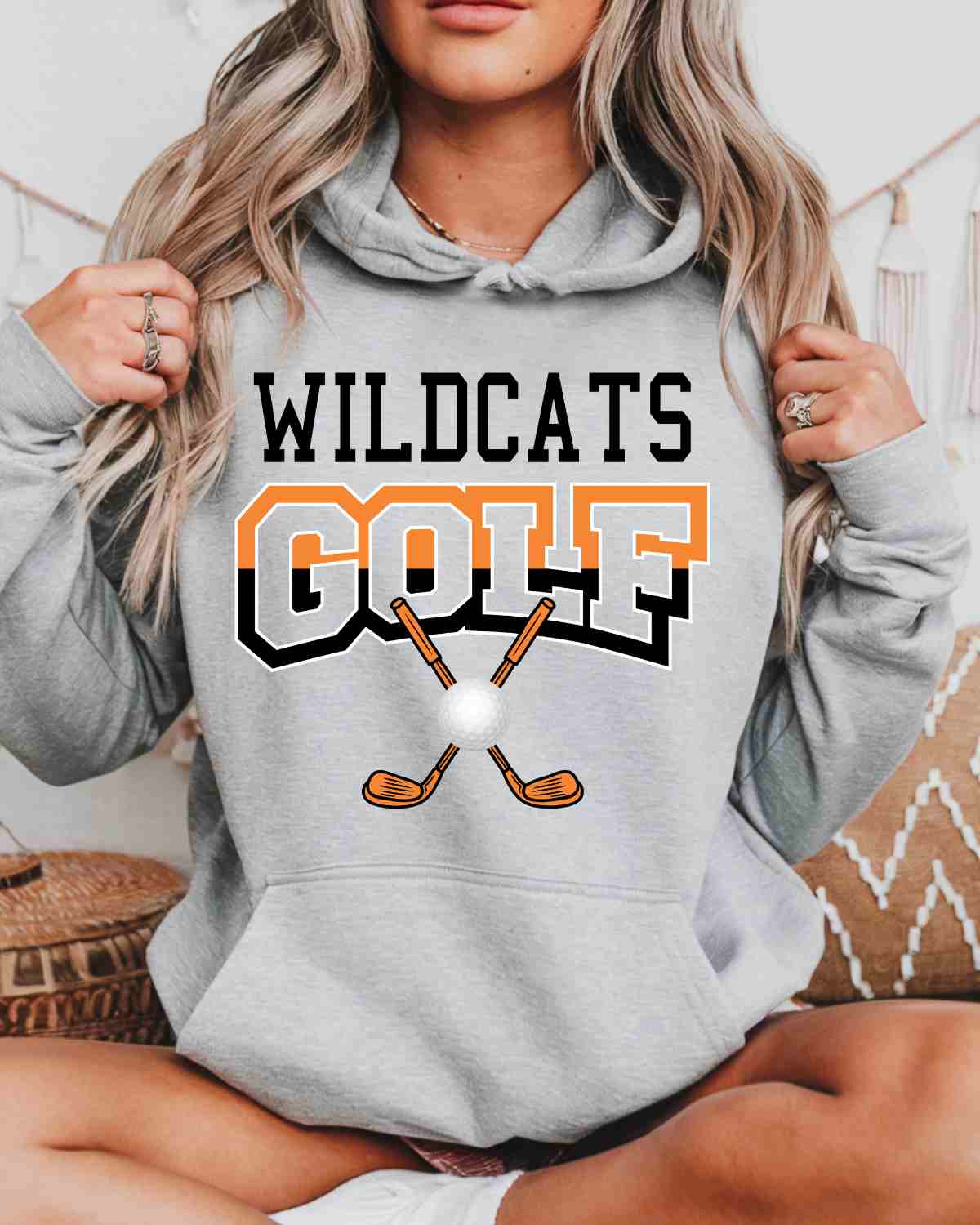 Wildcats Golf Crossed Clubs DTF Transfer