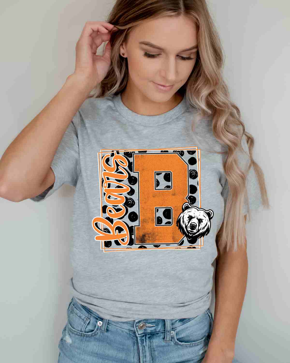 Bears Square Polka Dots DTF Transfer - Rustic Grace Heat Transfer Company