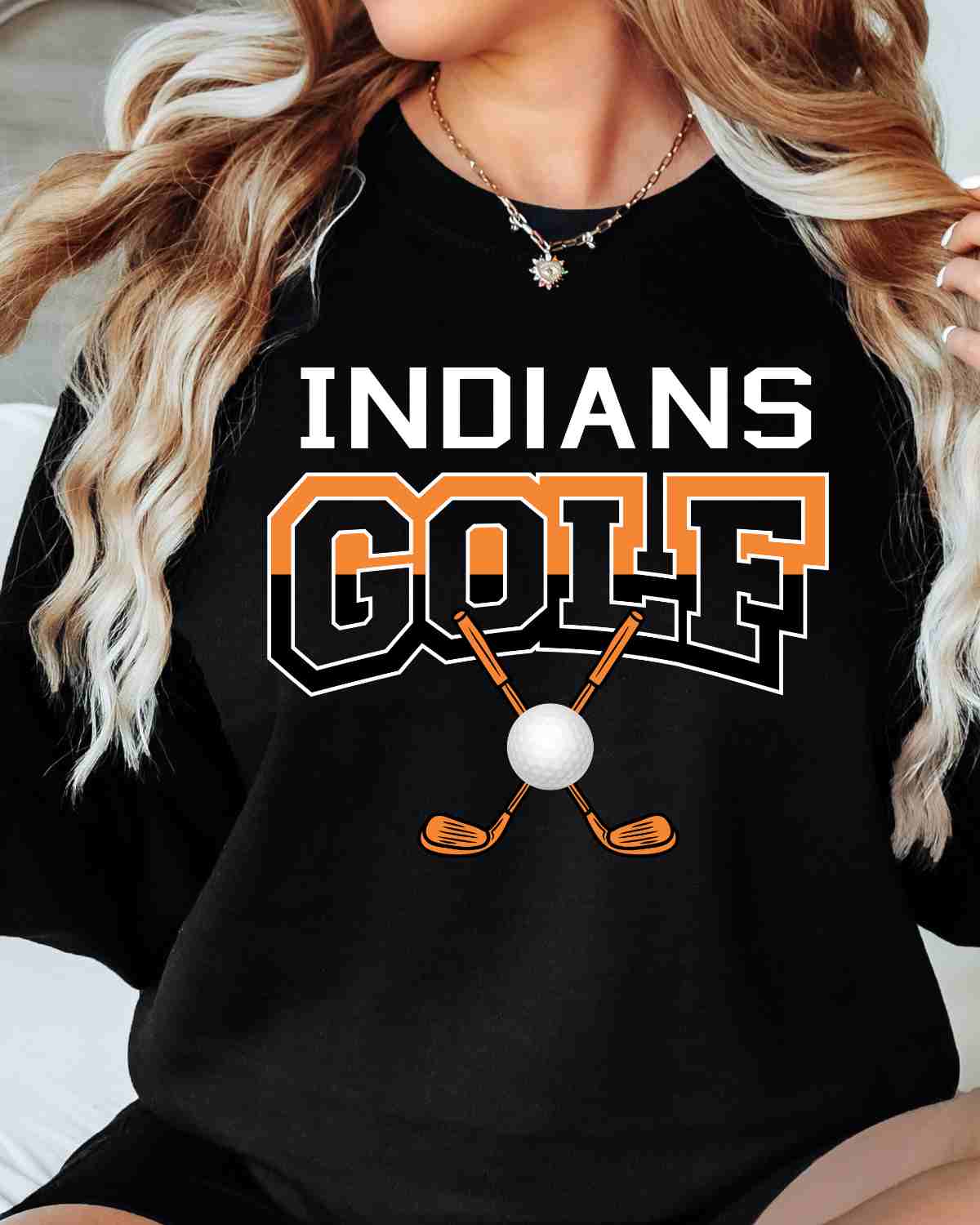 Indians Golf Crossed Clubs DTF Transfer