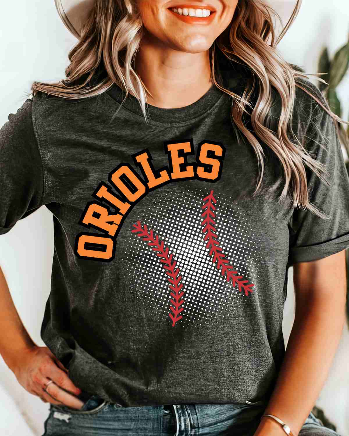 Orioles Baseball Halftone DTF Transfer