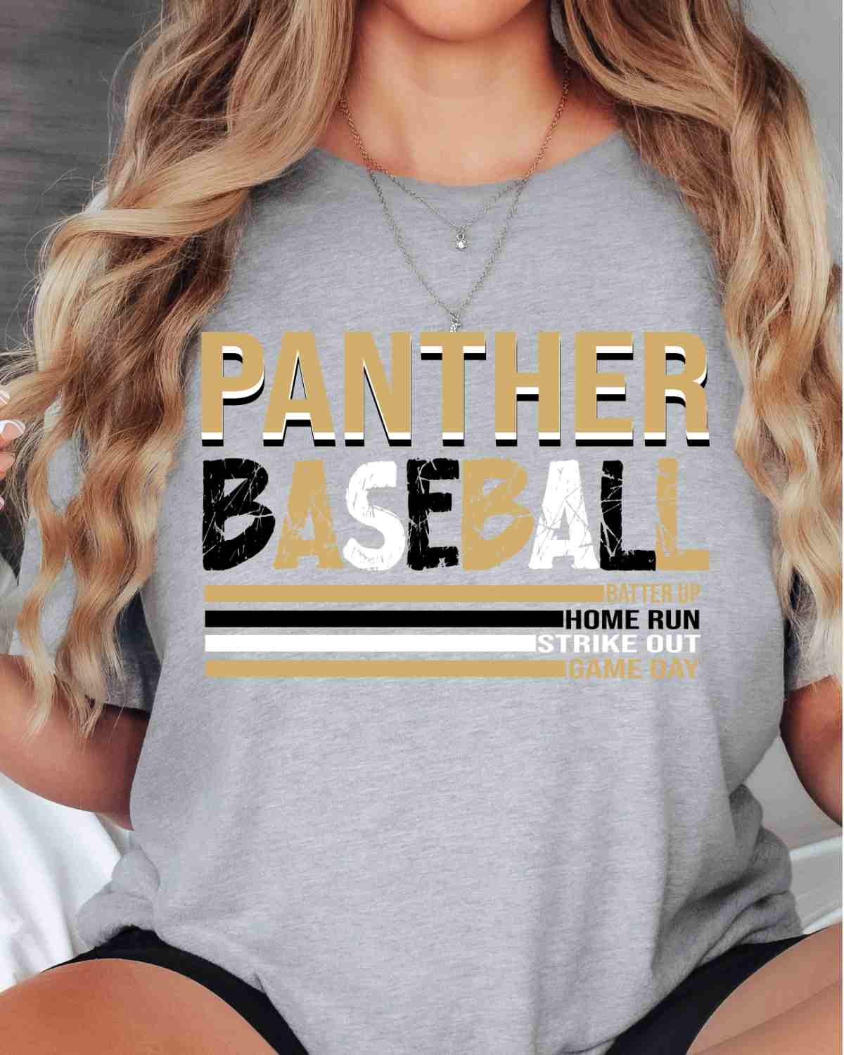 Panther Baseball Stripes DTF Transfer - Rustic Grace Heat Transfer Company