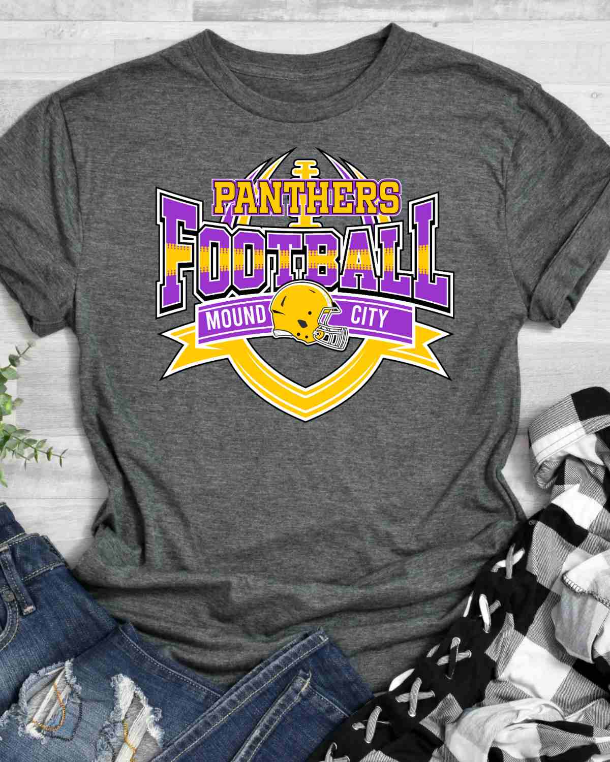 Mound City Panthers Football Banner DTF Transfer