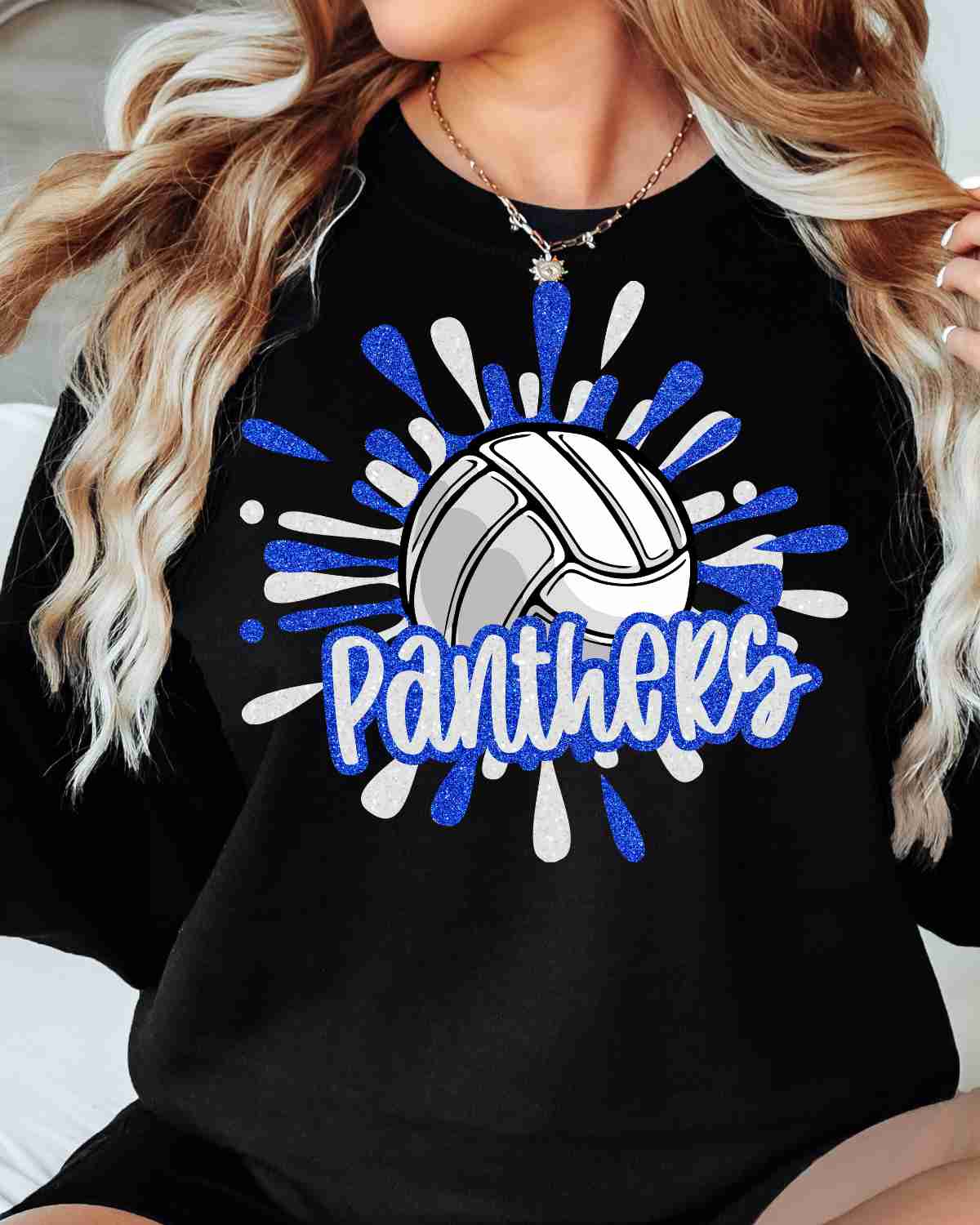 Panthers Volleyball Splatter DTF Transfer