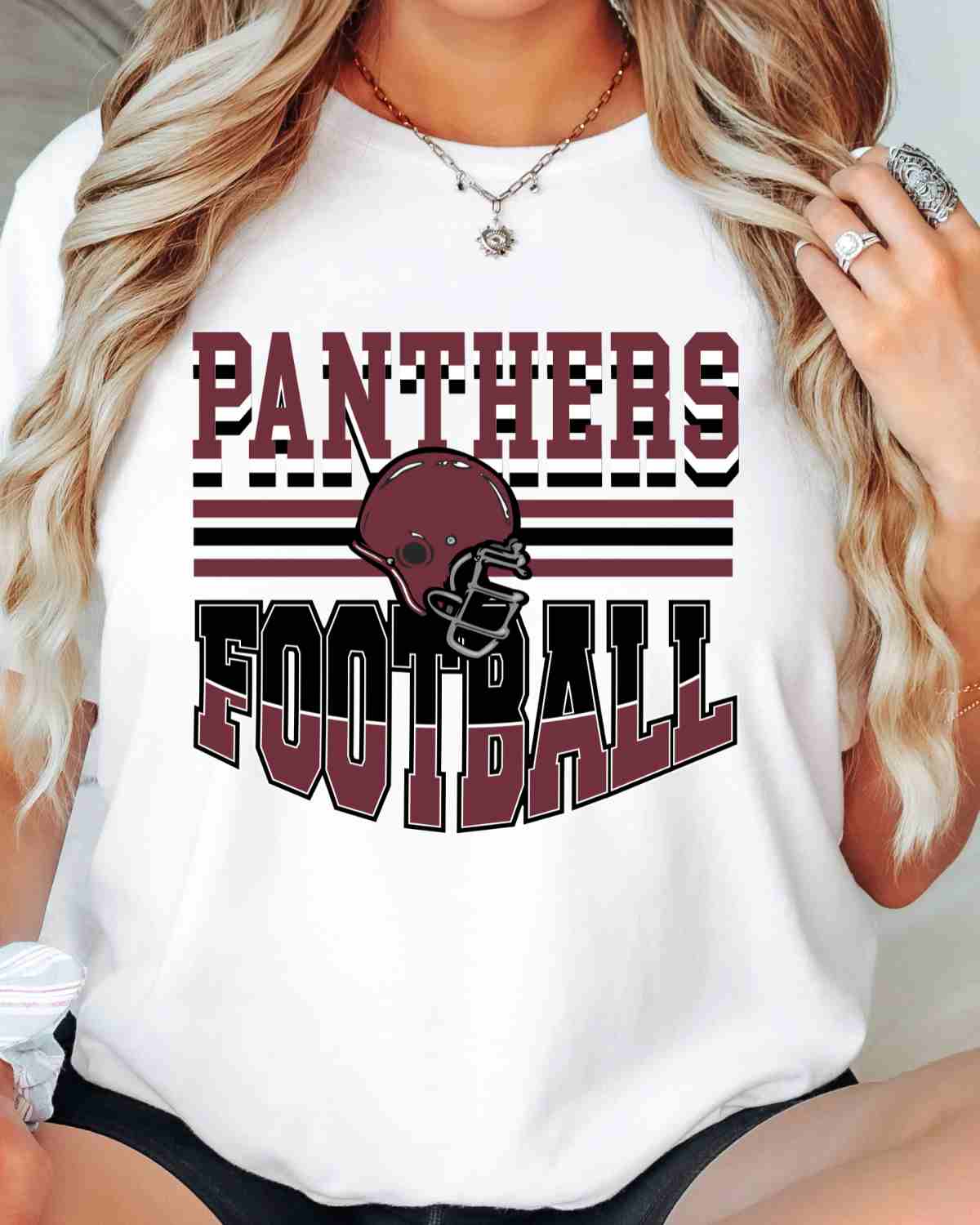 Panthers Football with Helmet DTF Transfer