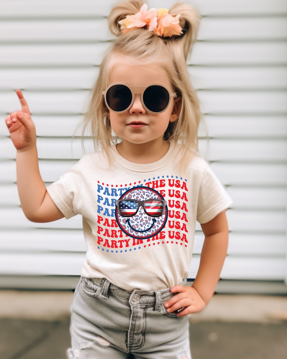 Party in the USA Smiley Face DTF Transfer