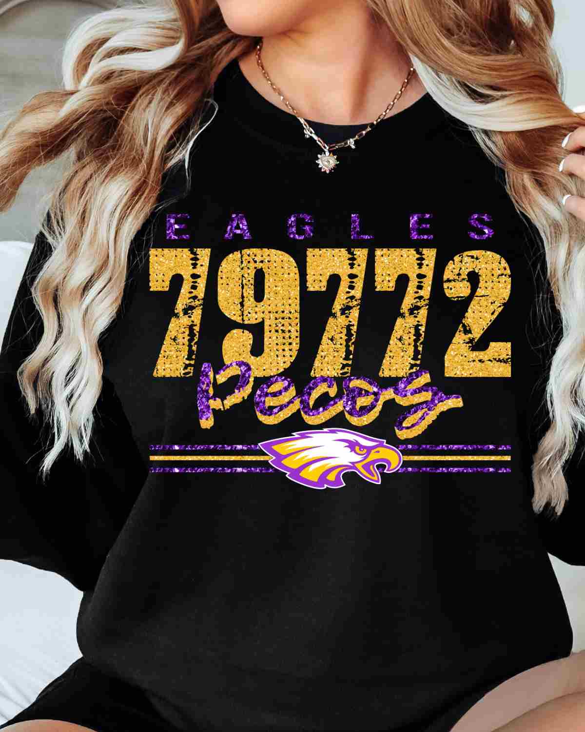 Pecos Eagles 79772 Logo DTF Transfer