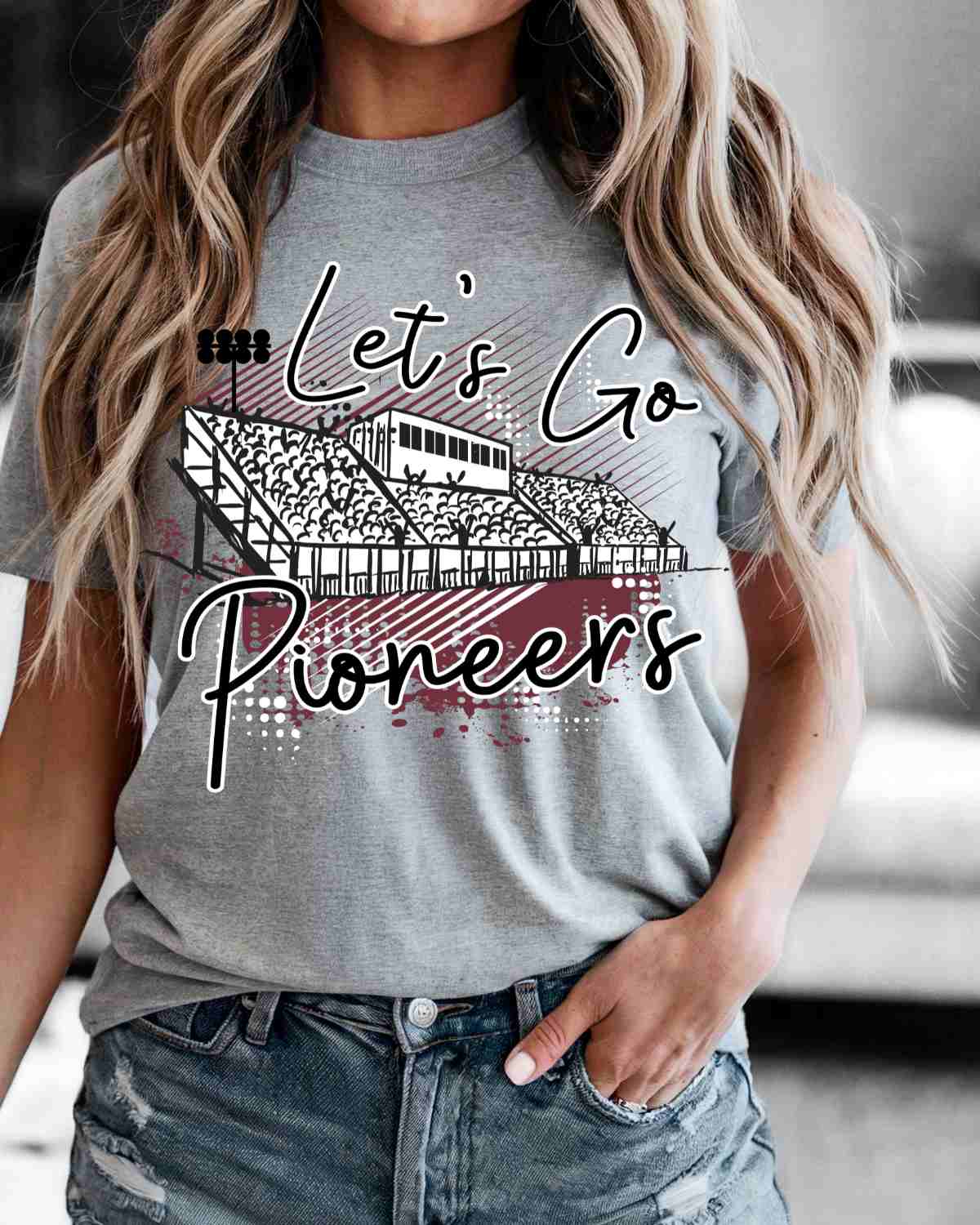 Let's Go Pioneers Stadium DTF Transfer