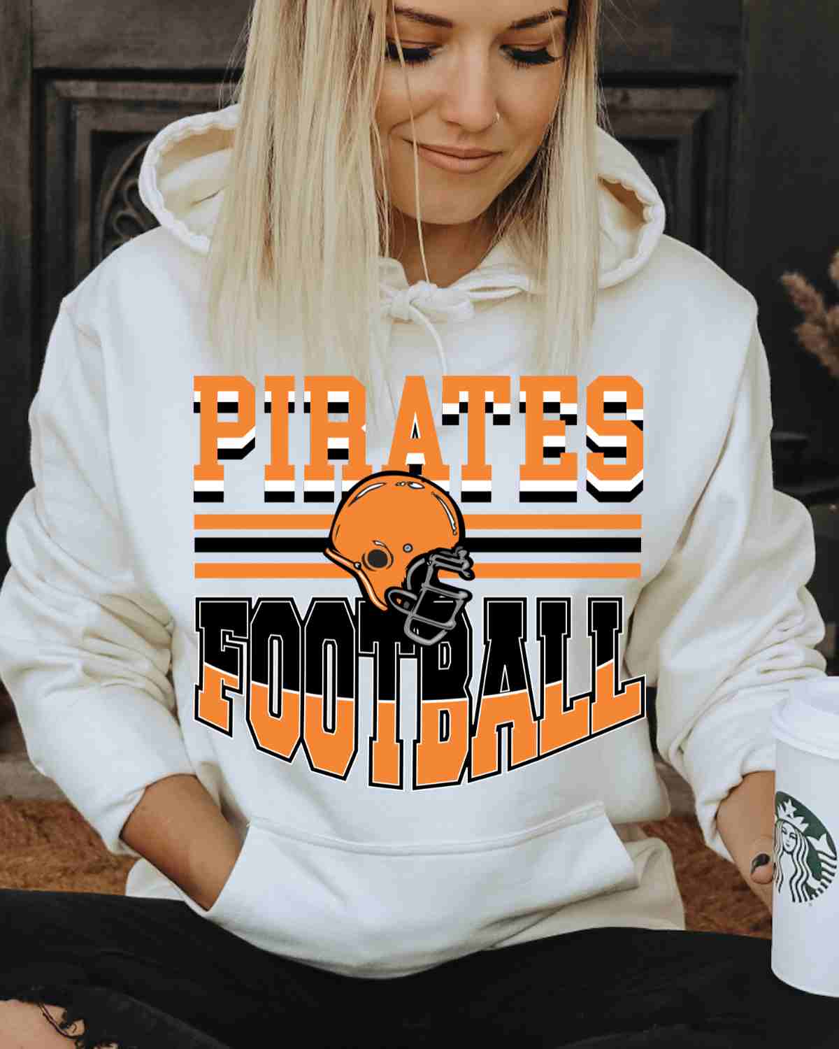 Pirates Football Helmet Middle DTF Transfer