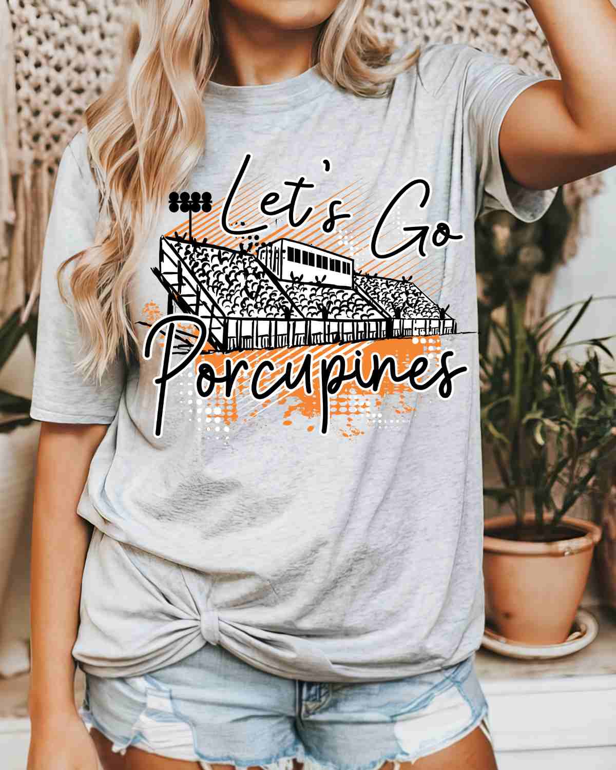 Let's Go Porcupines Stadium DTF Transfer