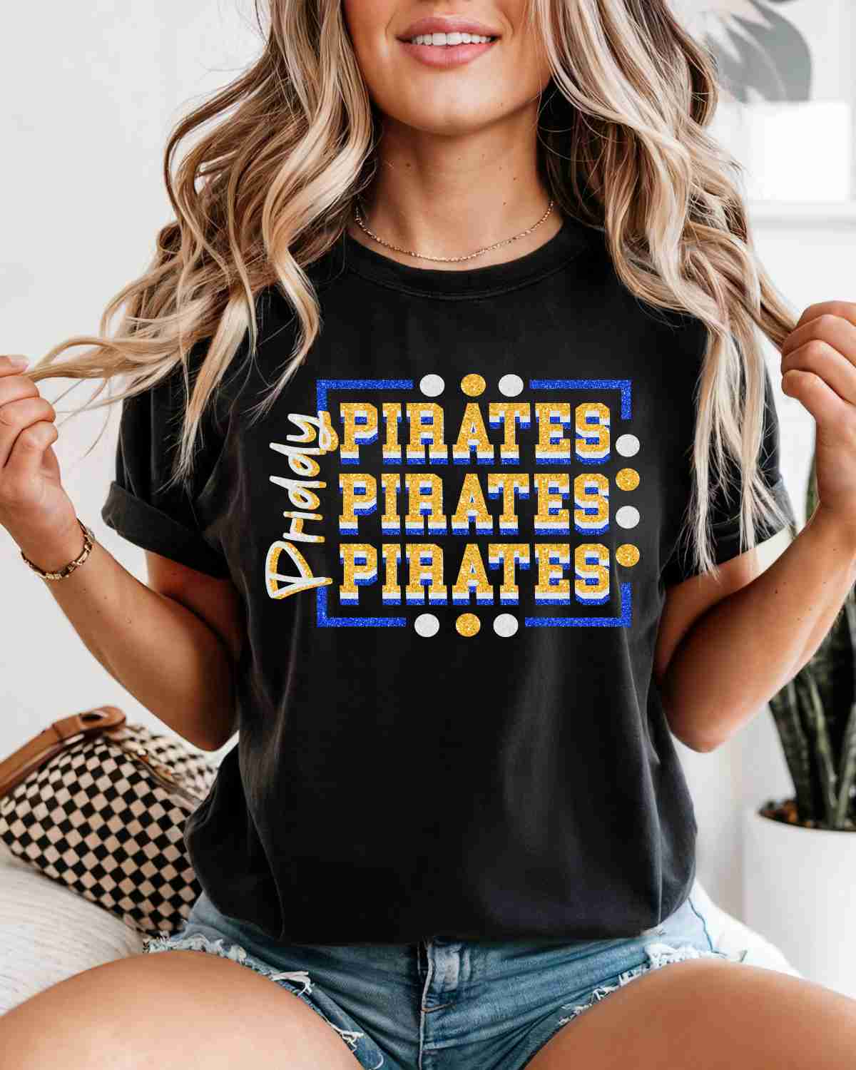 Priddy Pirates Rectangle Dots DTF Transfer