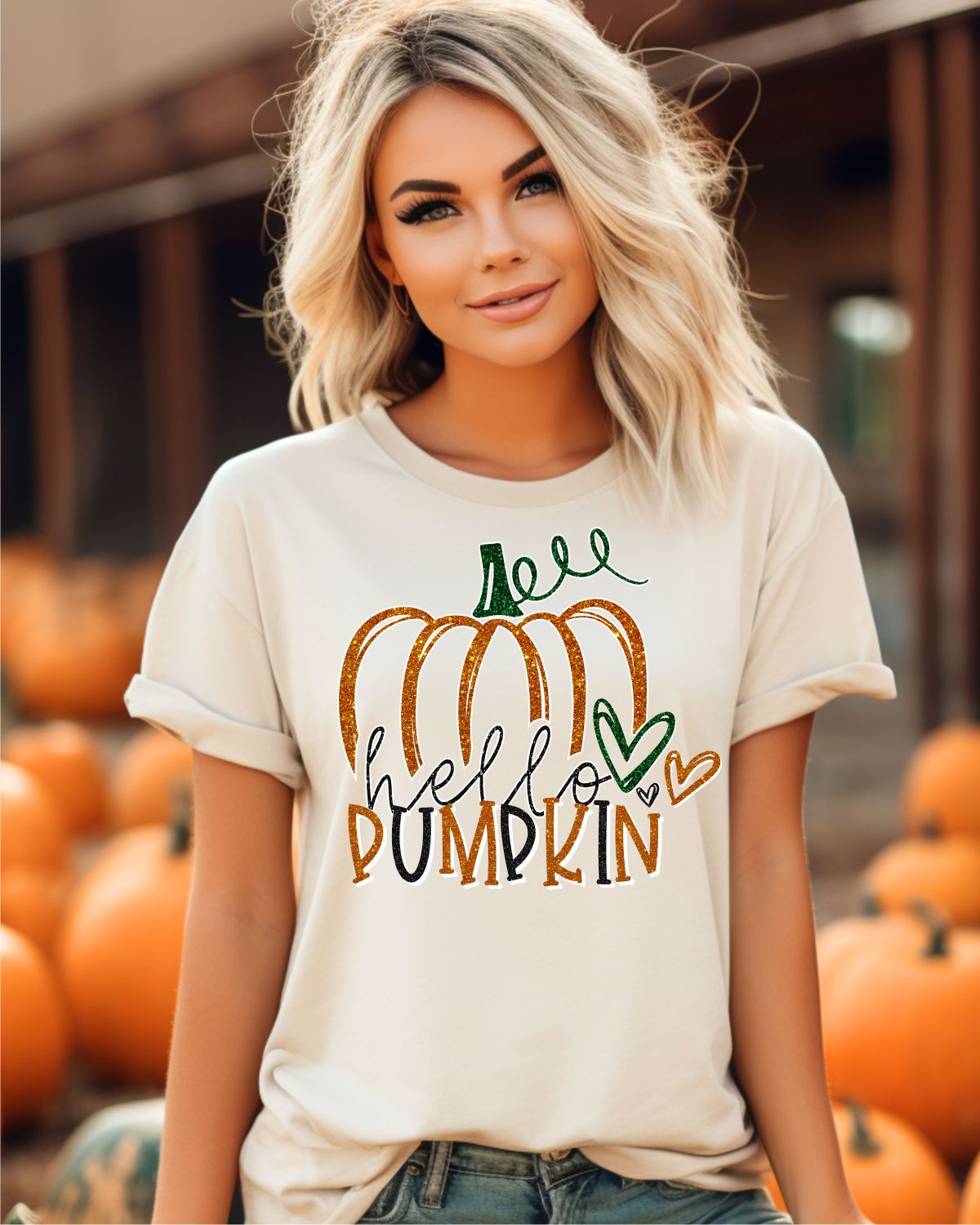 Hello Pumpkin DTF Transfer