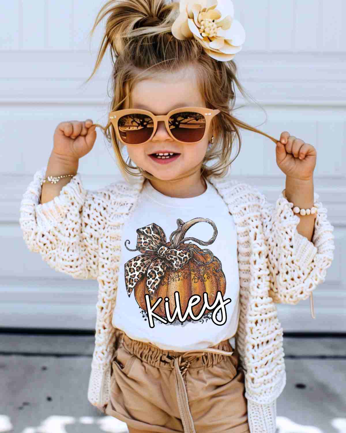 Custom Pumpkin Leopard Bow DTF Transfer