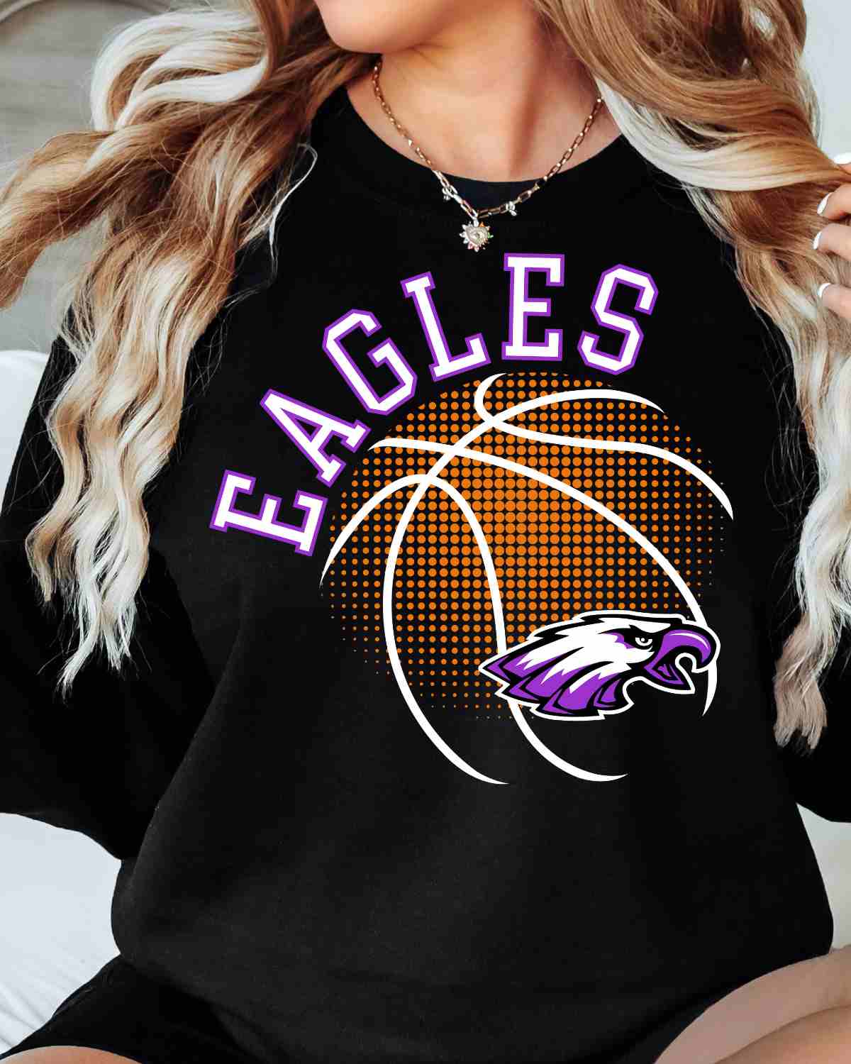 Eagles Basketball Halftone Ball DTF Transfer