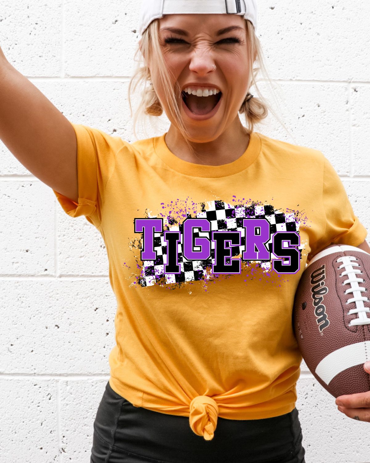 Tigers Checkered Swash DTF Transfer